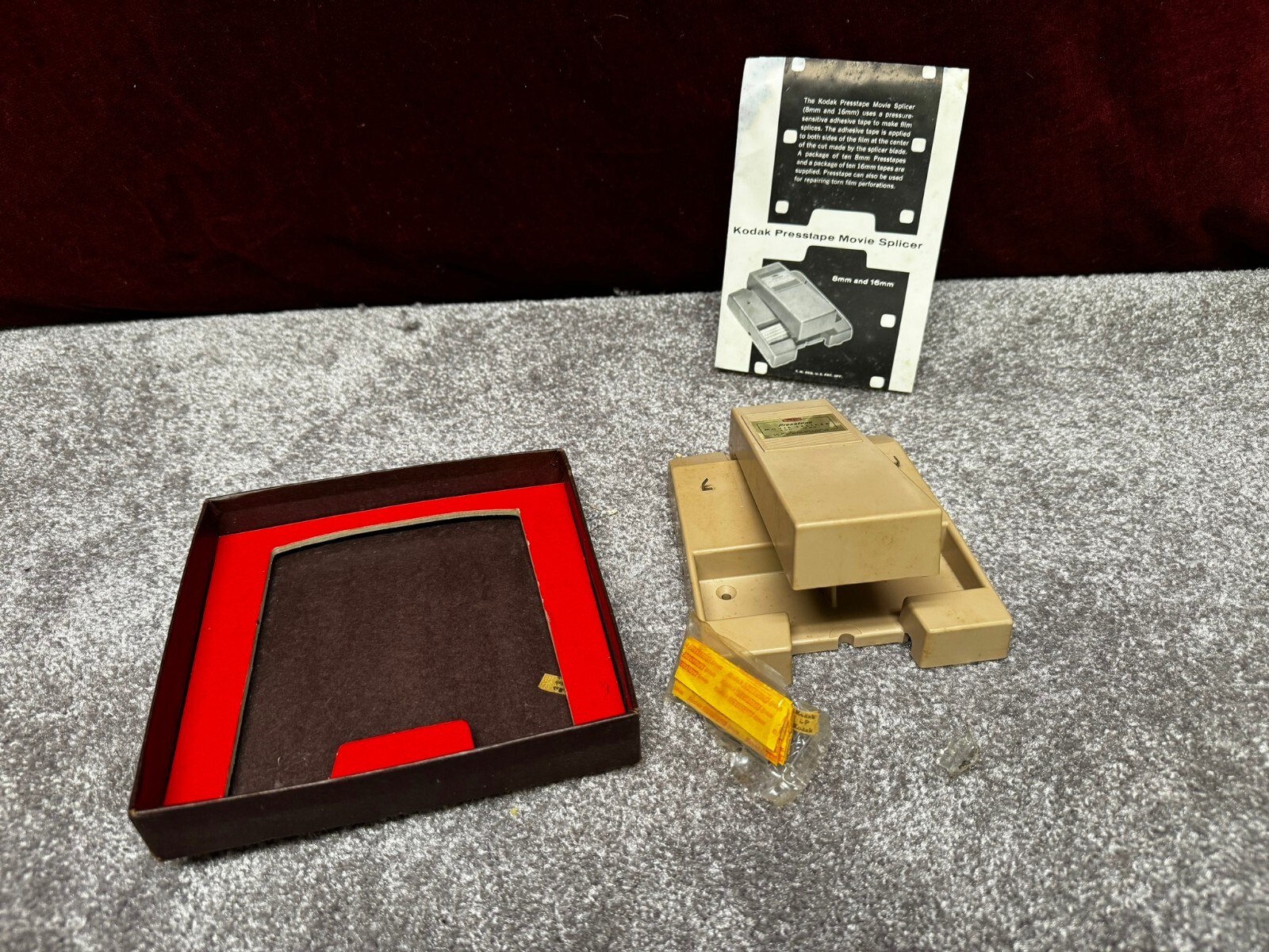 Vintage KODAK Presstape Movie Film Splicer 8 MM & 16 MM in Box with Instructions