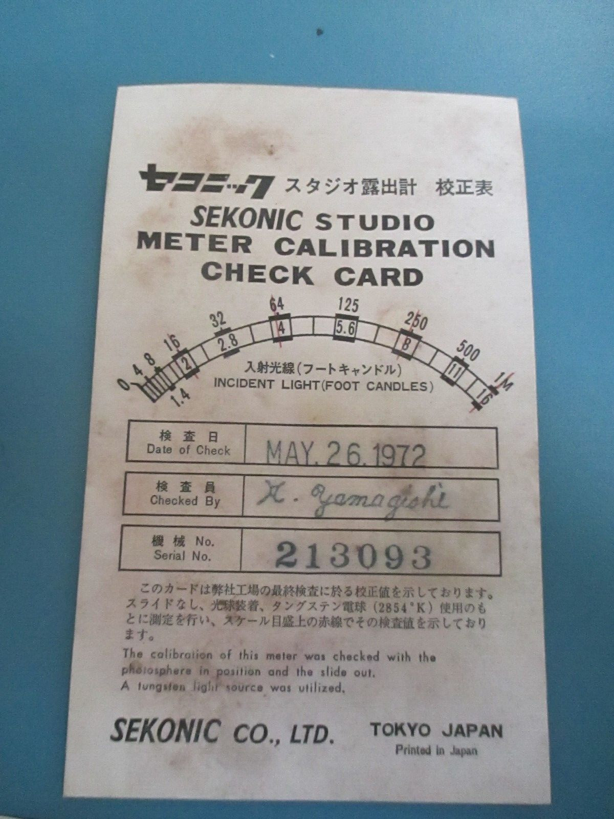 SEKONIC 1970’s Studio Deluxe L-28 C2 Light Exposure Meter + Slides + Case 213093