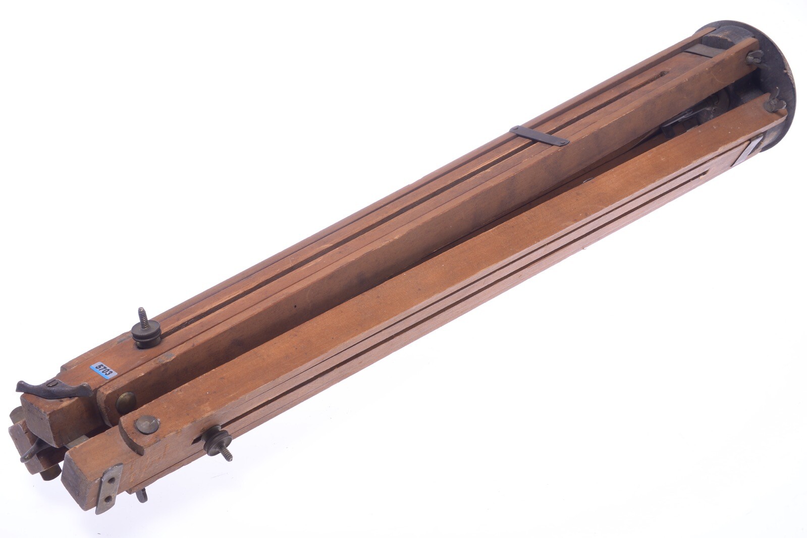 ✅ ANTIQUE WOOD TRIPOD 155CM, 61.00″ GLASS PLATE 4×5 LARGE FORMAT FIELD CAMERA