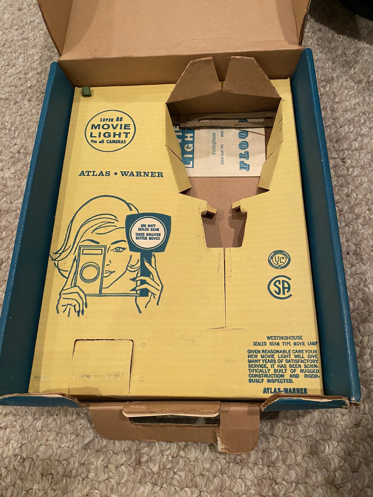 Super 88 Movie Light – With Box Atlas Warner