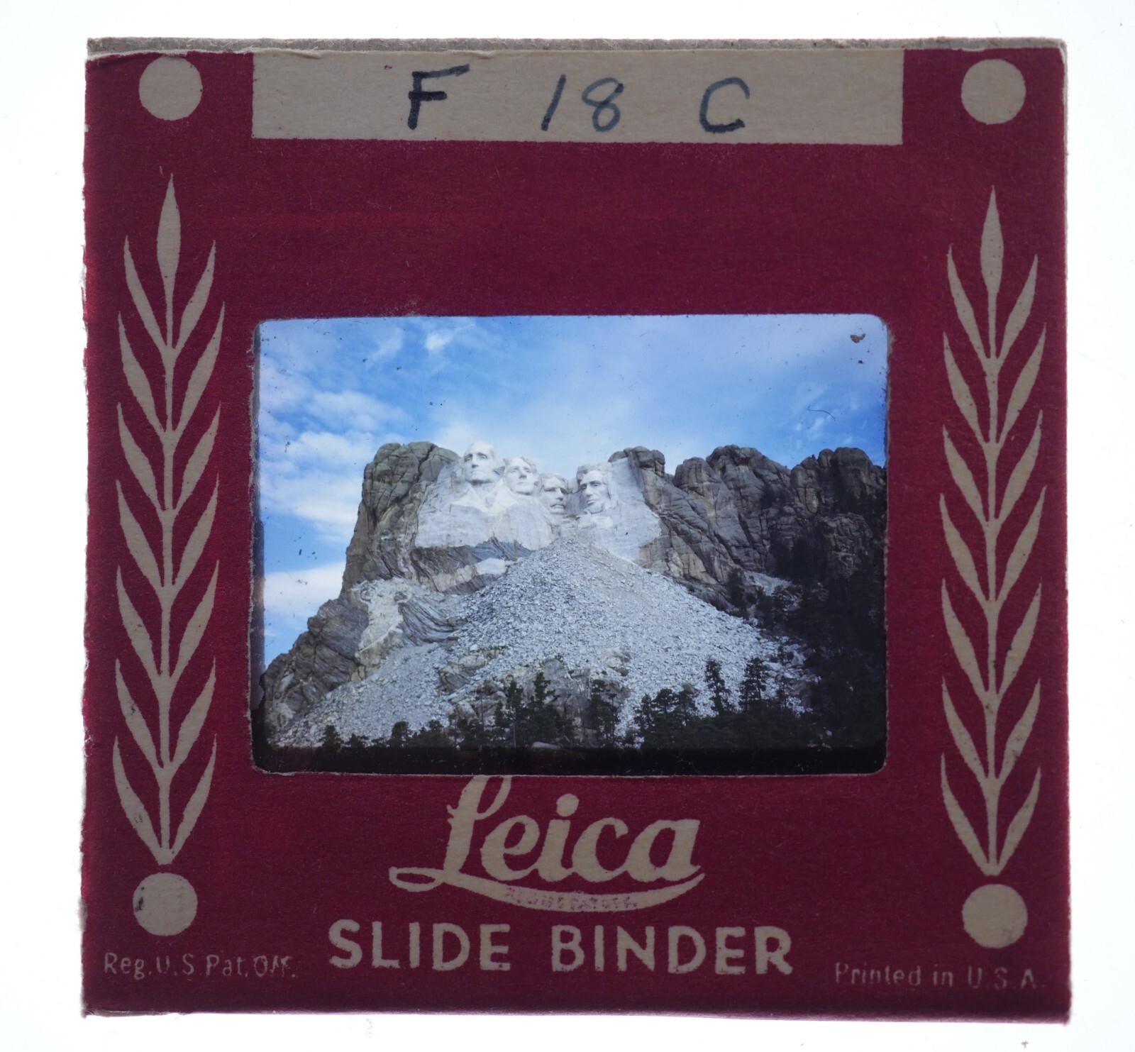 12 Slides Leica Slide Binders Yellowstone Mount Rushmore vintage 1950s?