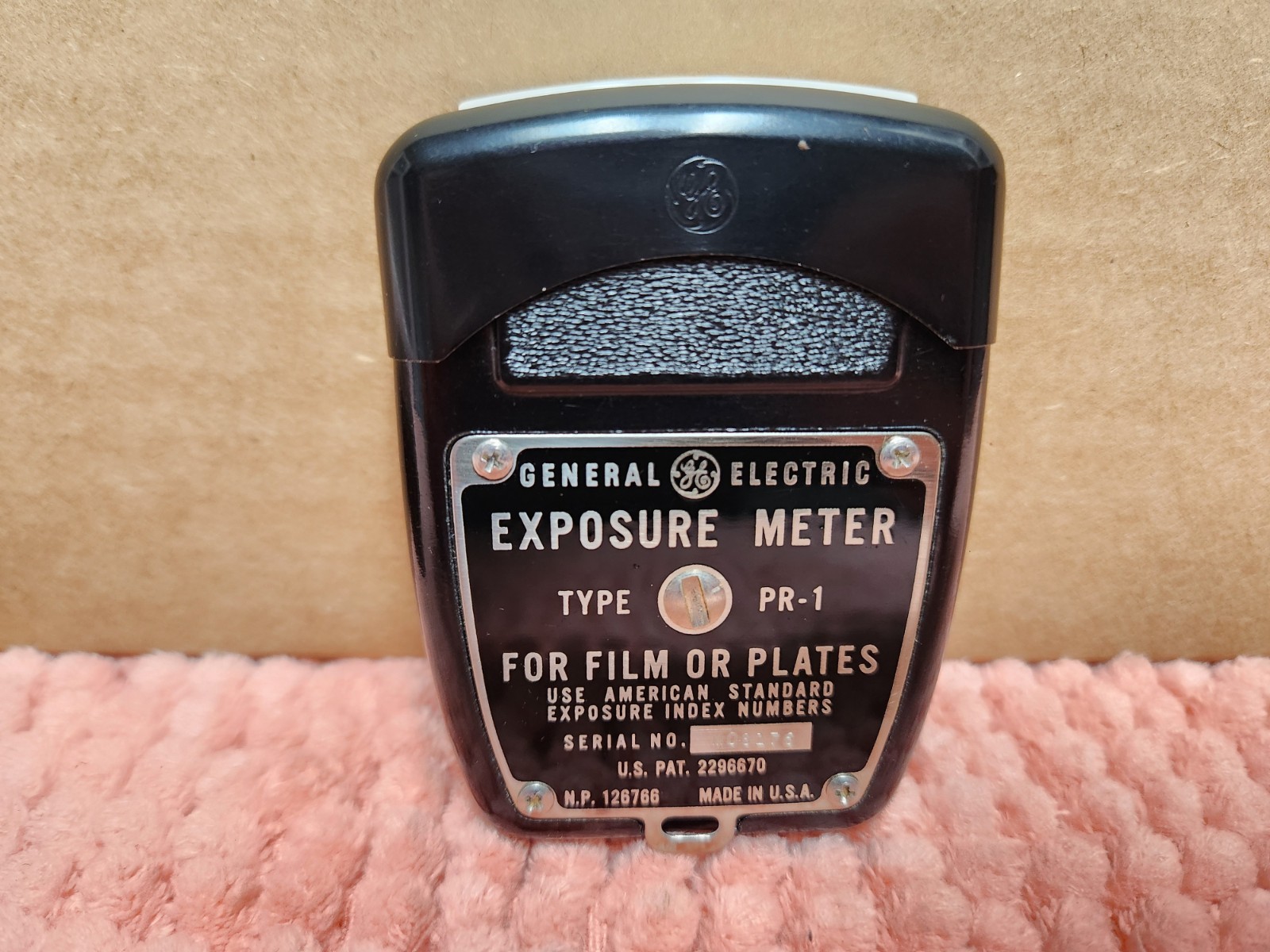 VTG General Electric Exposure Meter Type PR-1 For Film or Plates w/ Leather Case