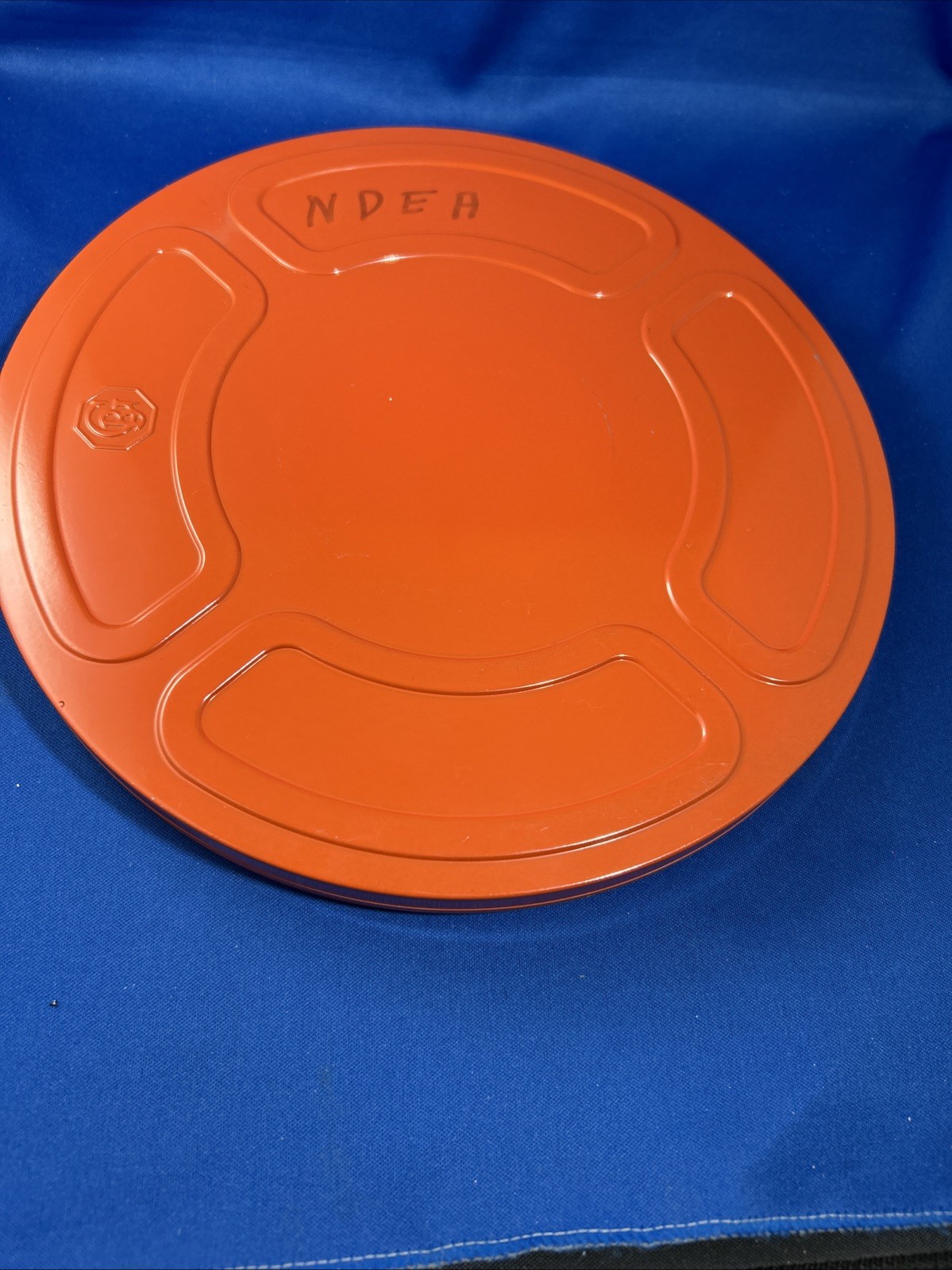 1 Movie Motion Picture Enterprises Steel 9.25″ Film Reel 16mm w/ GB Orange Case