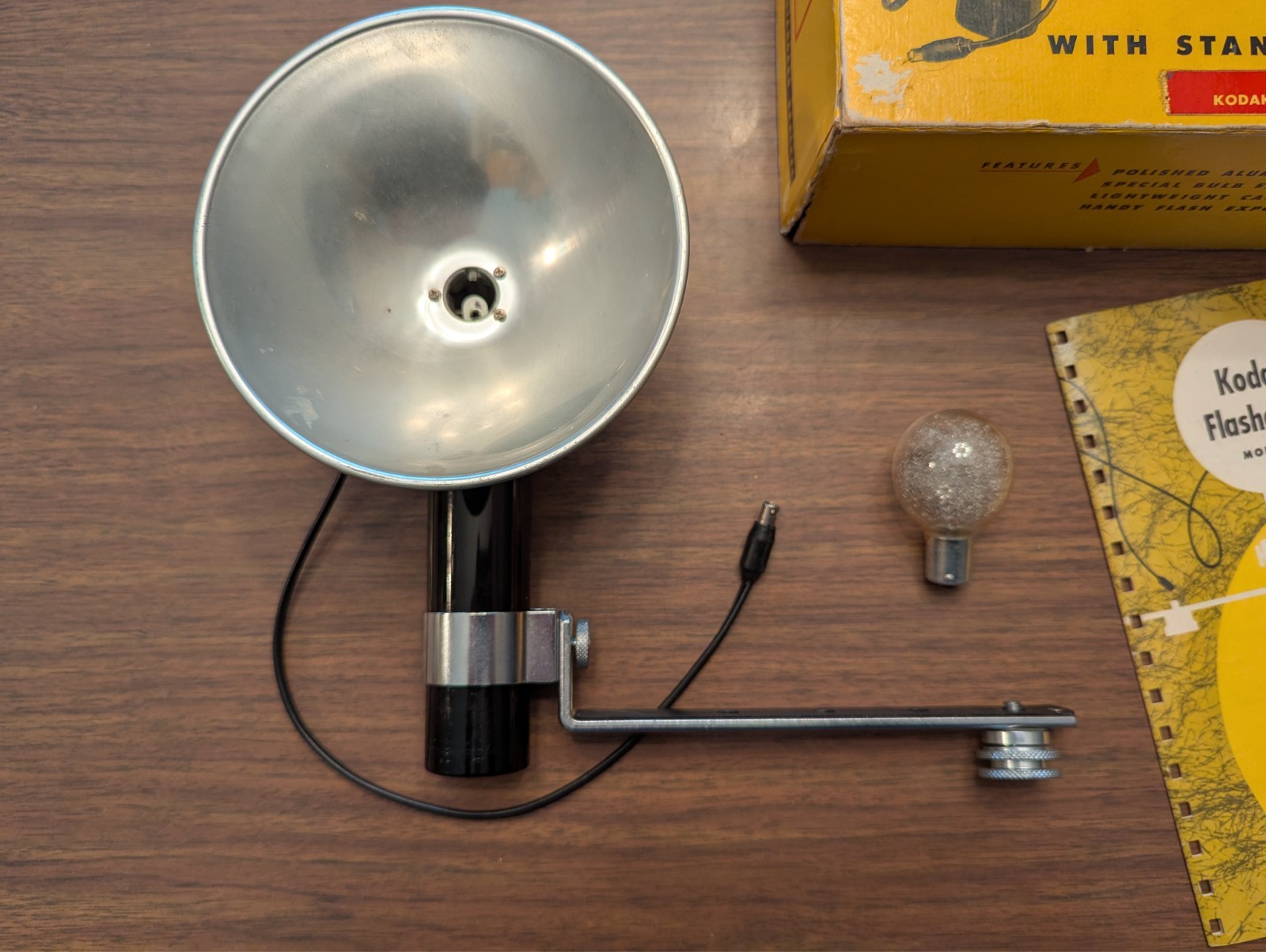 Vintage Kodak Flashholder Model B with bracket and bulb in Original Box