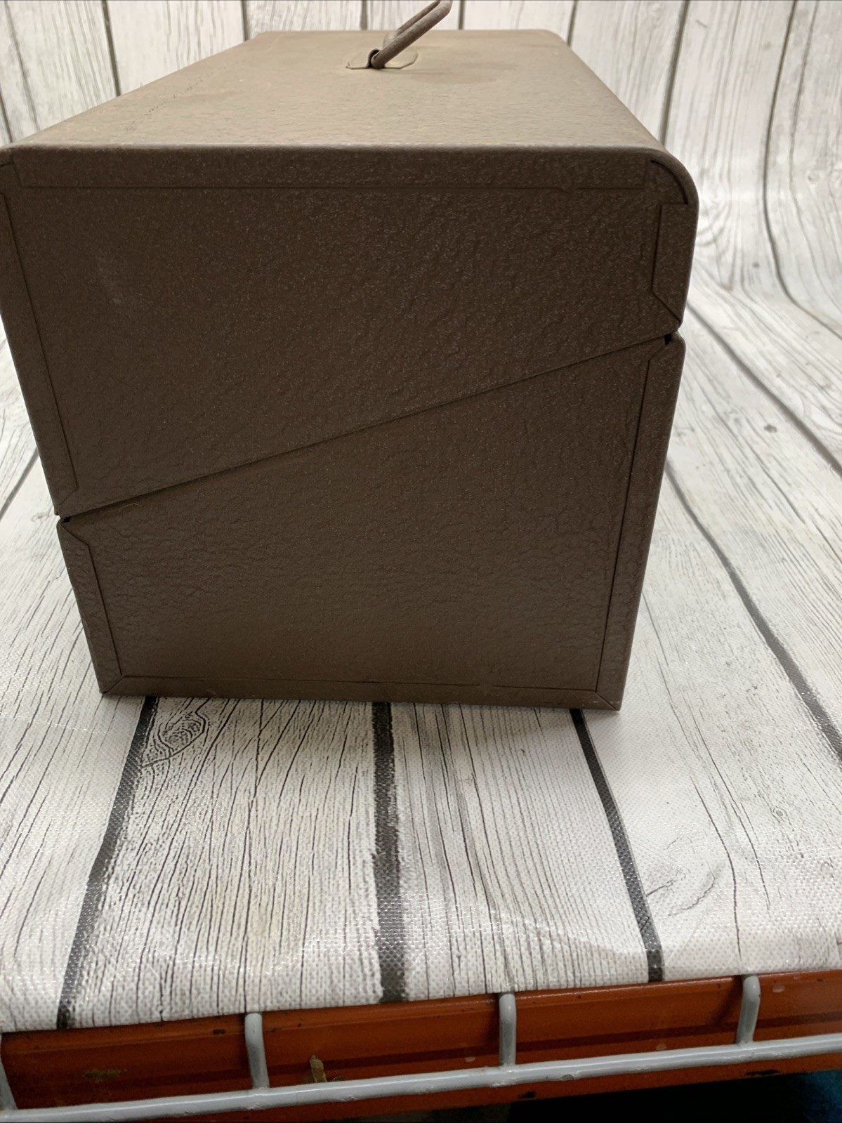 Vintage 7 or 5 Inch Film Reel Canister Case. Holds 12 Canister. Good Condition.