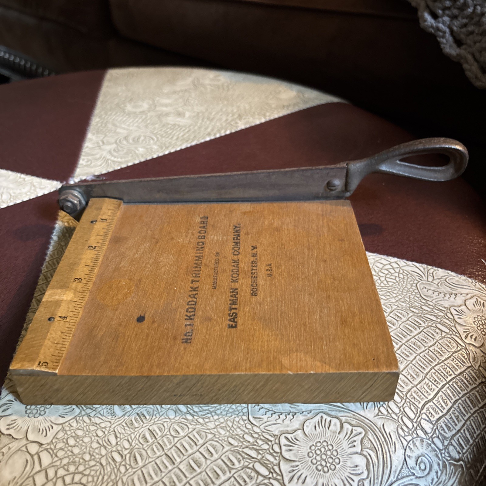 Vintage No. 1 Kodak Trimming Board Wood Negative Cutter Antique Photography Tool