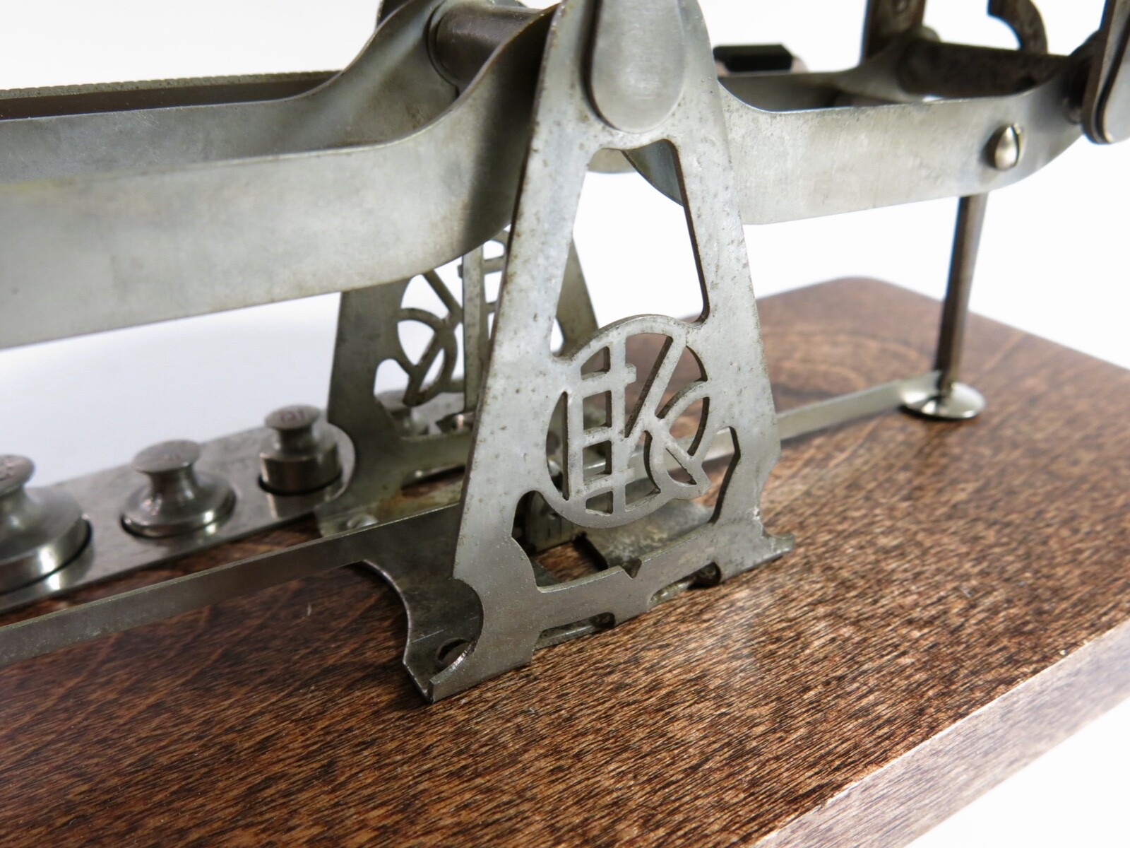 RARE Antique Kodak Studio Scale with Metric Weights and Pans — Refinished Base