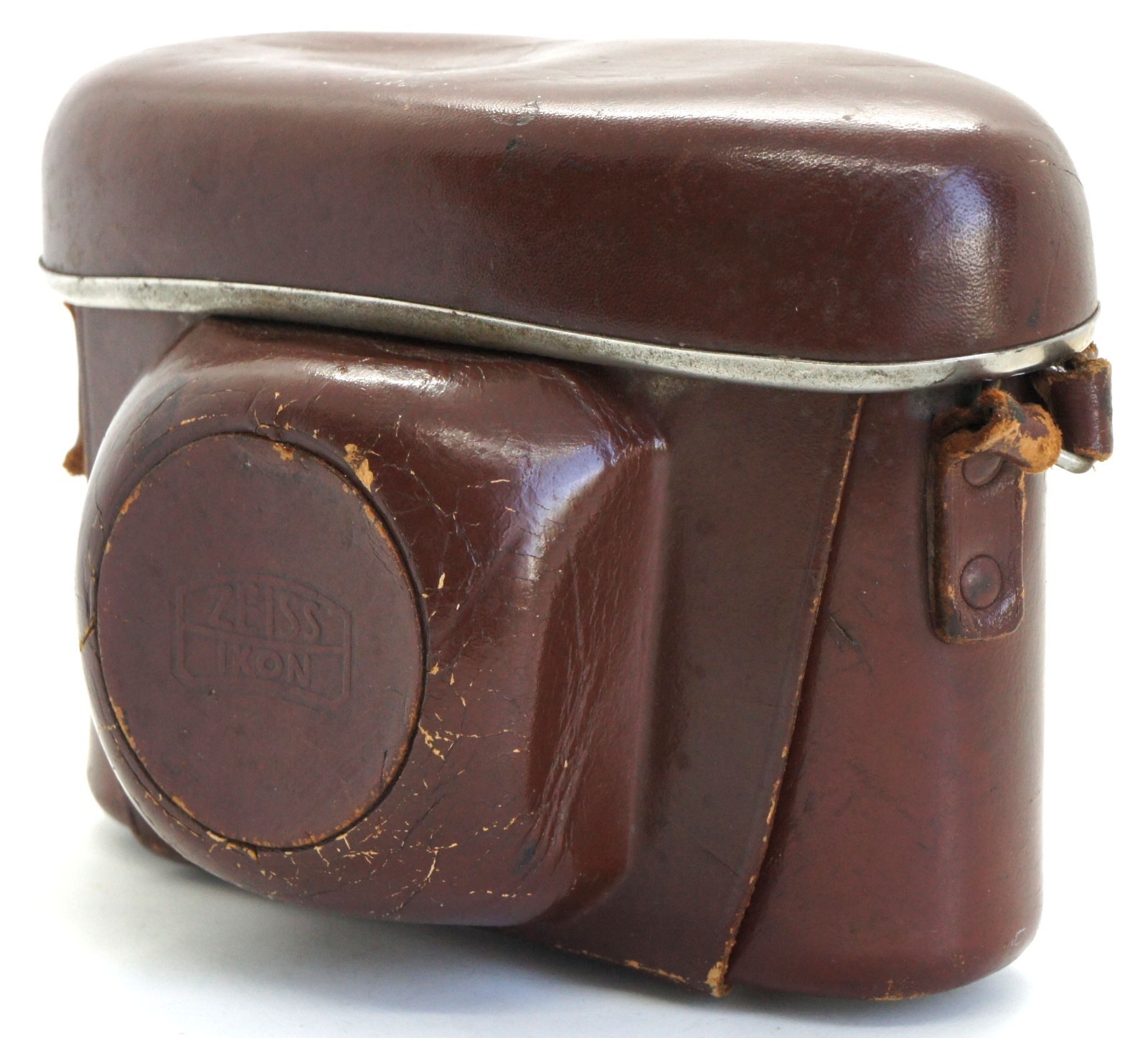 Vintage Zeiss Ikon Brown Leather Camera Case For Contina Contessa Fair Cond.