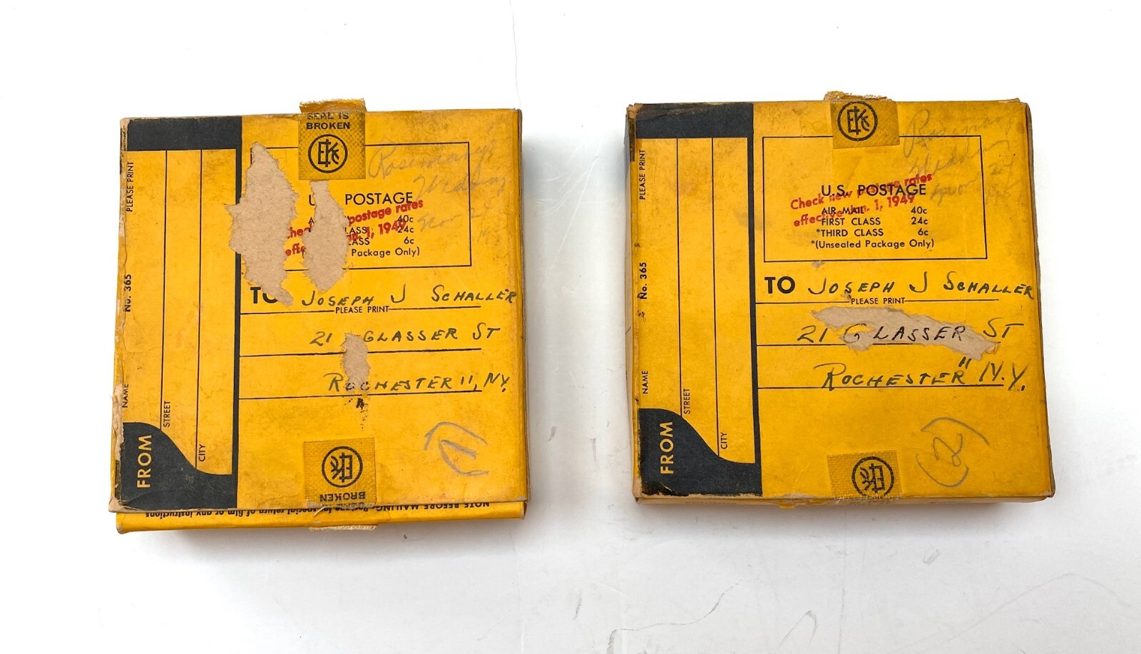 VINTAGE 16mm 4″ FILM REELS 1949 Vintge Cine-Kodak Safety Lot 2 100′ Reel