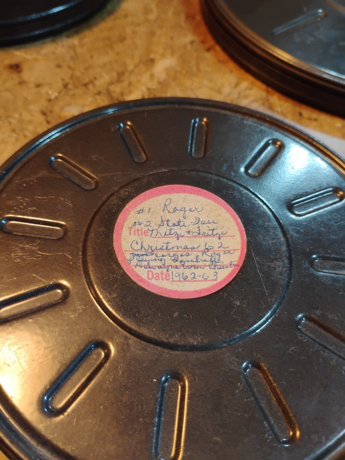 Lot Of 5 Vintage Reel film Canister and Film