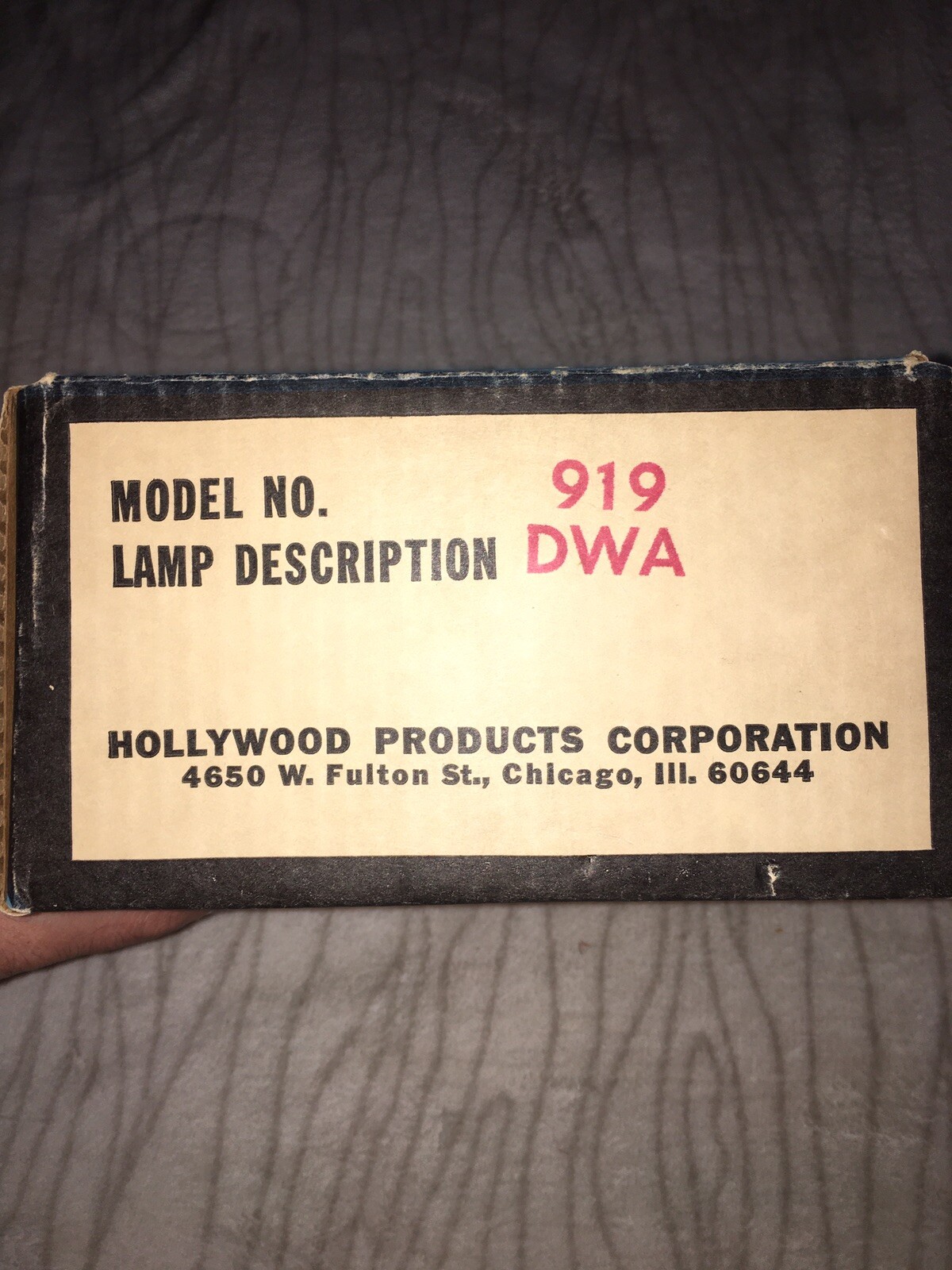 VTG GE Hollywood Cameralite Super 8 Camera Light W/ Box Model No 919 Working