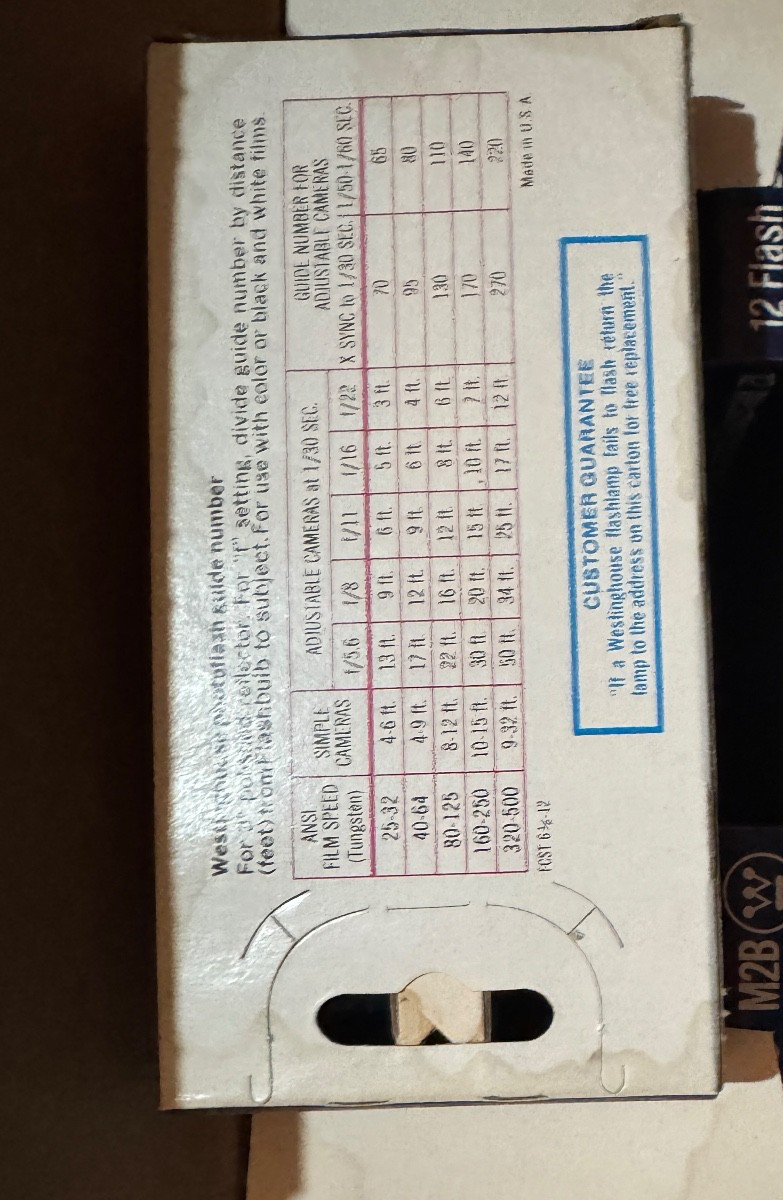 QTY 36 bulbs – Westinghouse M2B Flashbulbs Vintage 3 boxes of 12 bulbs/box
