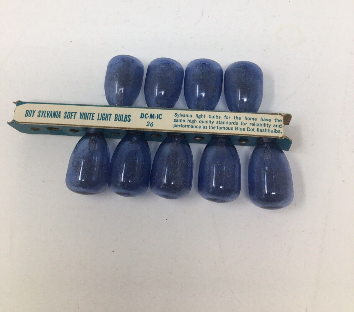 Sylvania M3B Blue Dot Camera Flashbulbs 9 Unused Blue Dot Bulbs Flash Bulbs