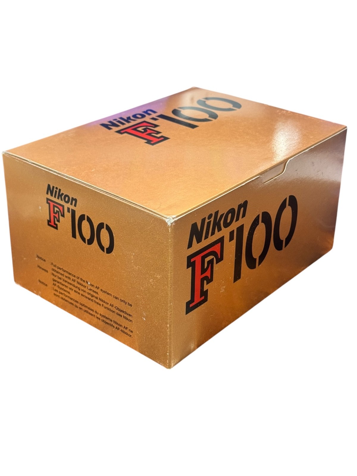Genuine Nikon BOX ONLY F100 35mm SLR Film Camera Body Original Box for Display