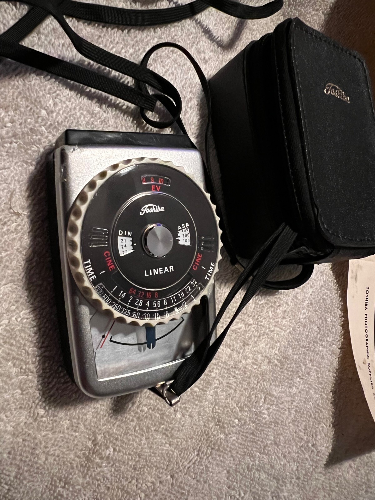 TOSHIBA PE-1 LINEAR Film Camera Light Exposure Meter,CASE,BOOK GEORGE DIBIE’s📸