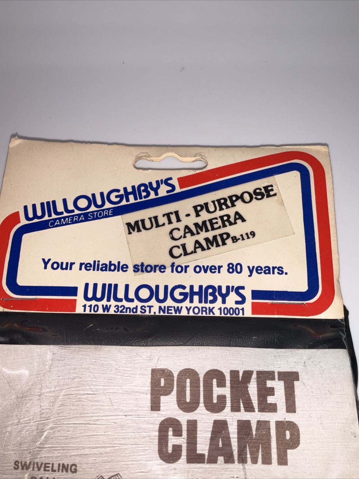 WILLOUGHBY’S Photo Pocket Clamp New Old Stock Rare