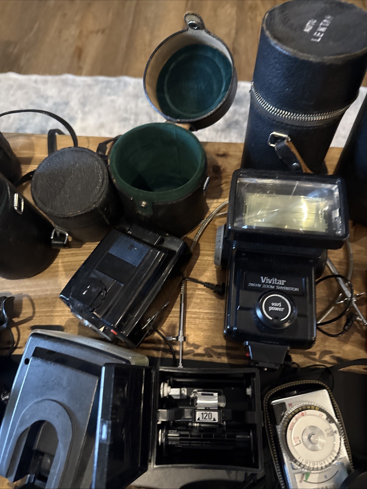 Large Vintage Group Lot Of Camera Equipment Accessories Lens Flash Filter Etc