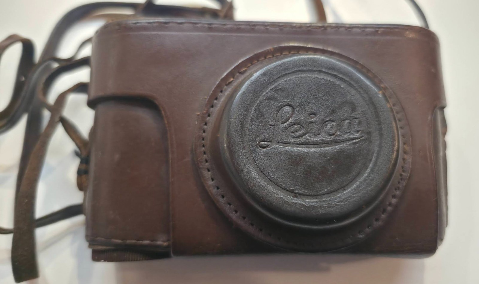 VINTAGE LEICA III LEATHER TWO PIECE CAMERA CASE w/ STRAP #4
