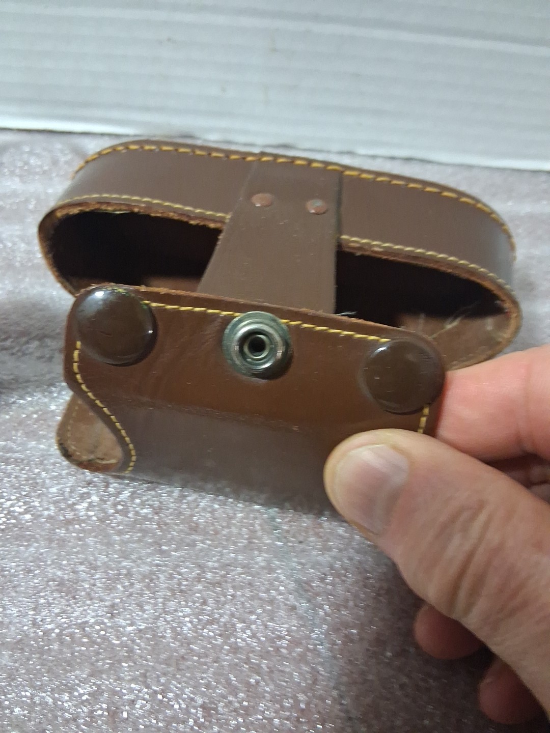 Vintage Ruko Built Rite Kase Leather Folding Camera Case