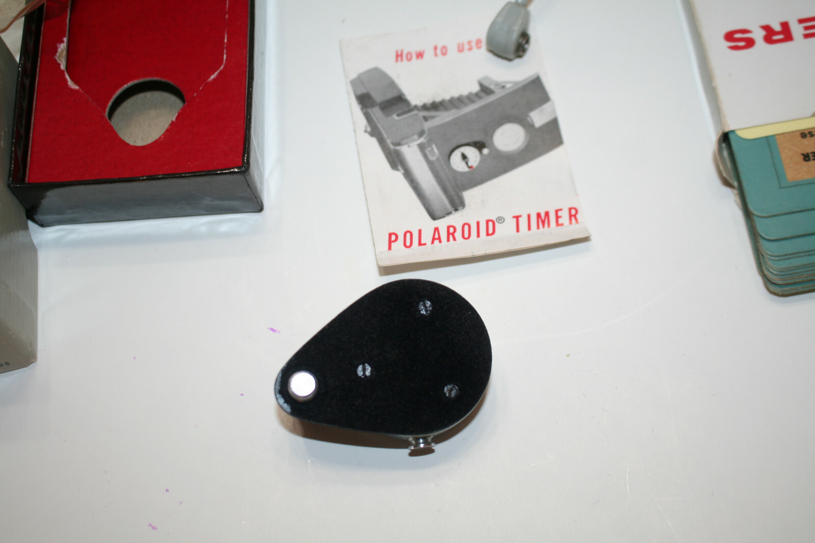 POLAROID TIMER #120, EXPOSURE METER #625,POSTCARDERS,BOUNCE FLASH BRACKET, DIFF