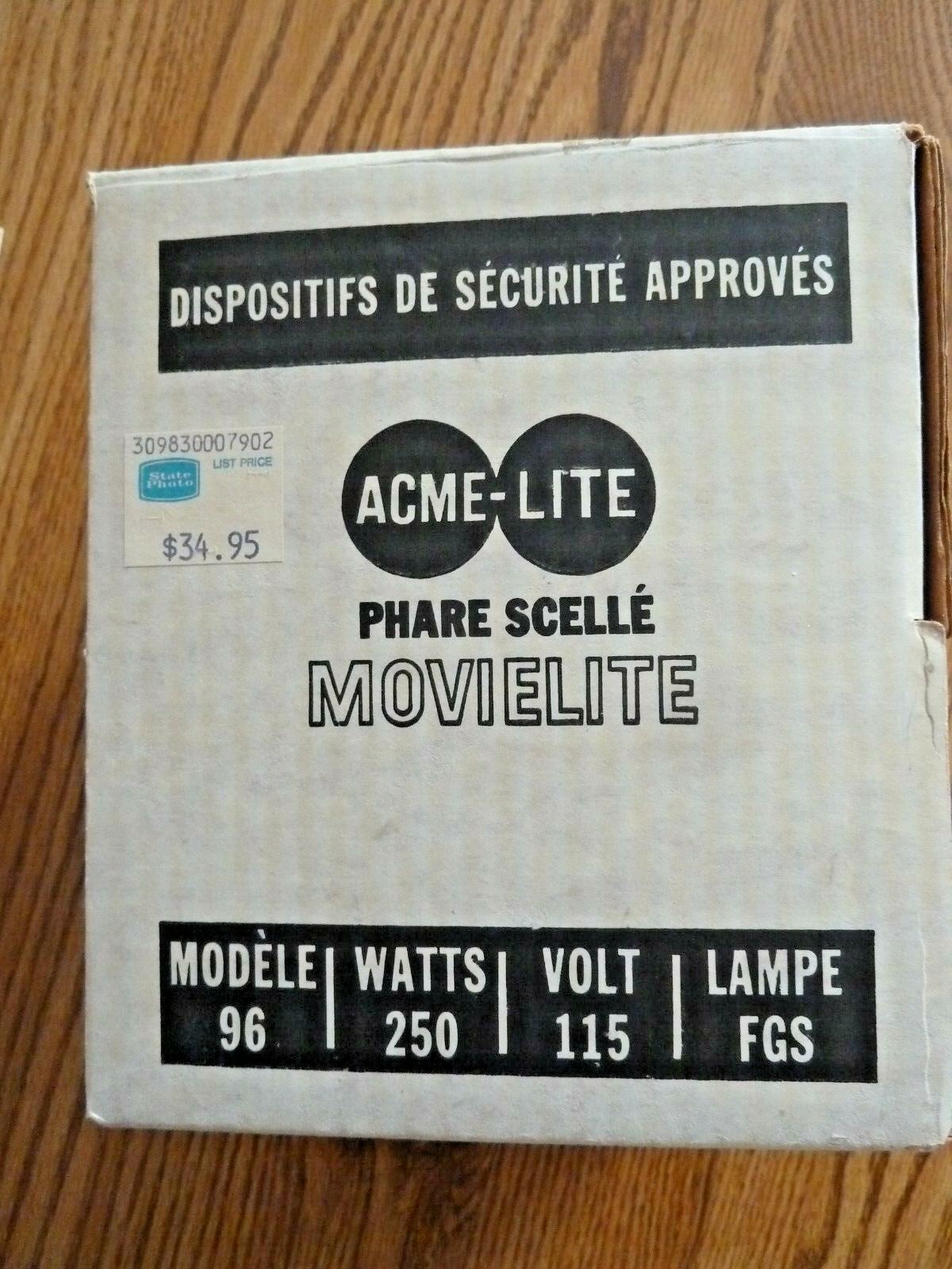 Vintage Acme-Lite Sealed Beam Movielite Model 96