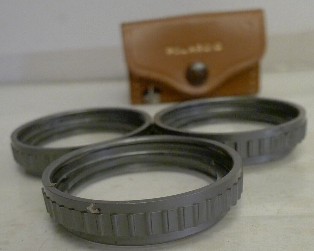 Polaroid Close-Up Lens Kit #550 – 3 Total with Leather Case -Vtg