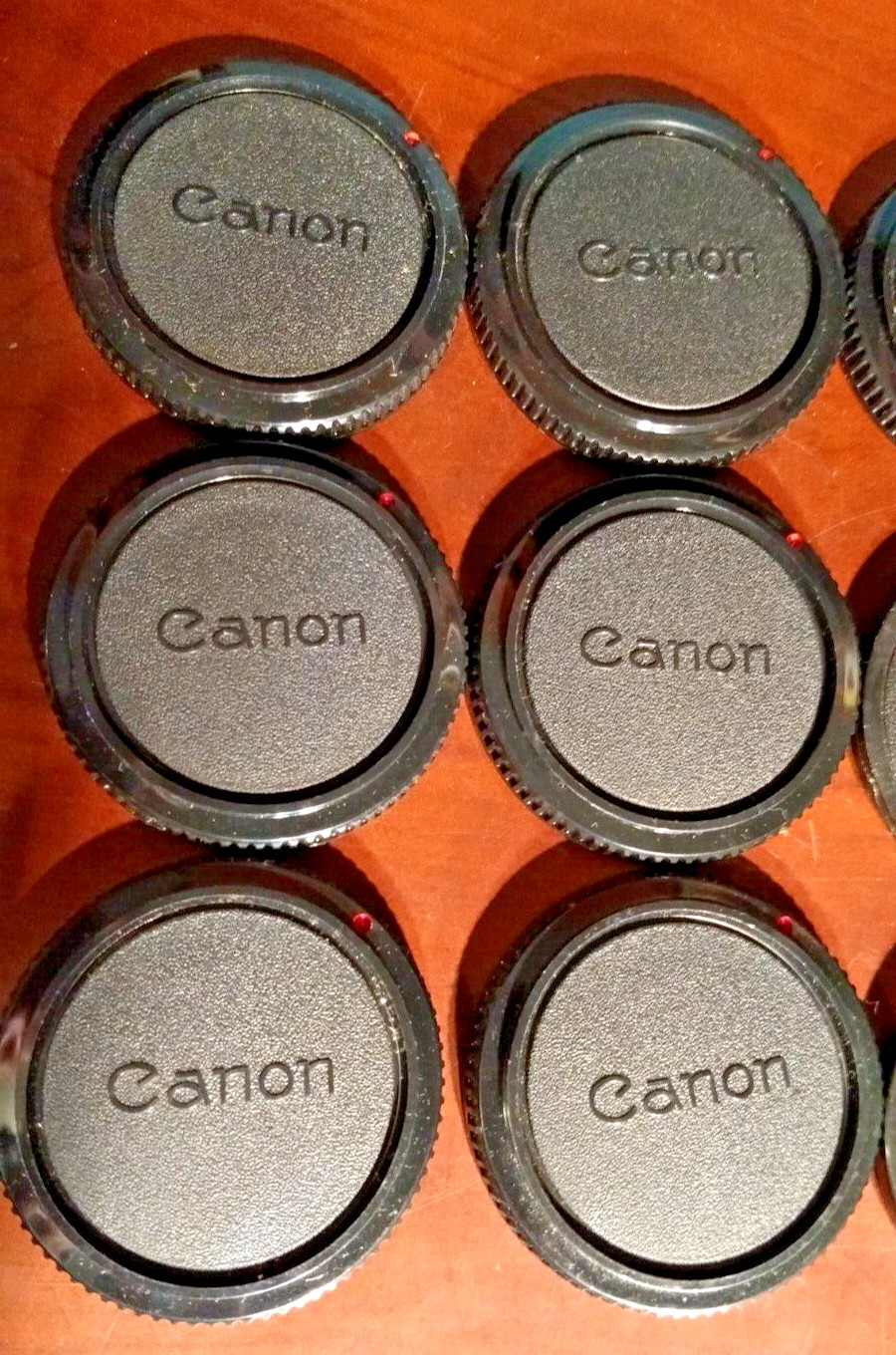 14 misc. CANON Lens Caps Replacement Camera Parts some have red dots
