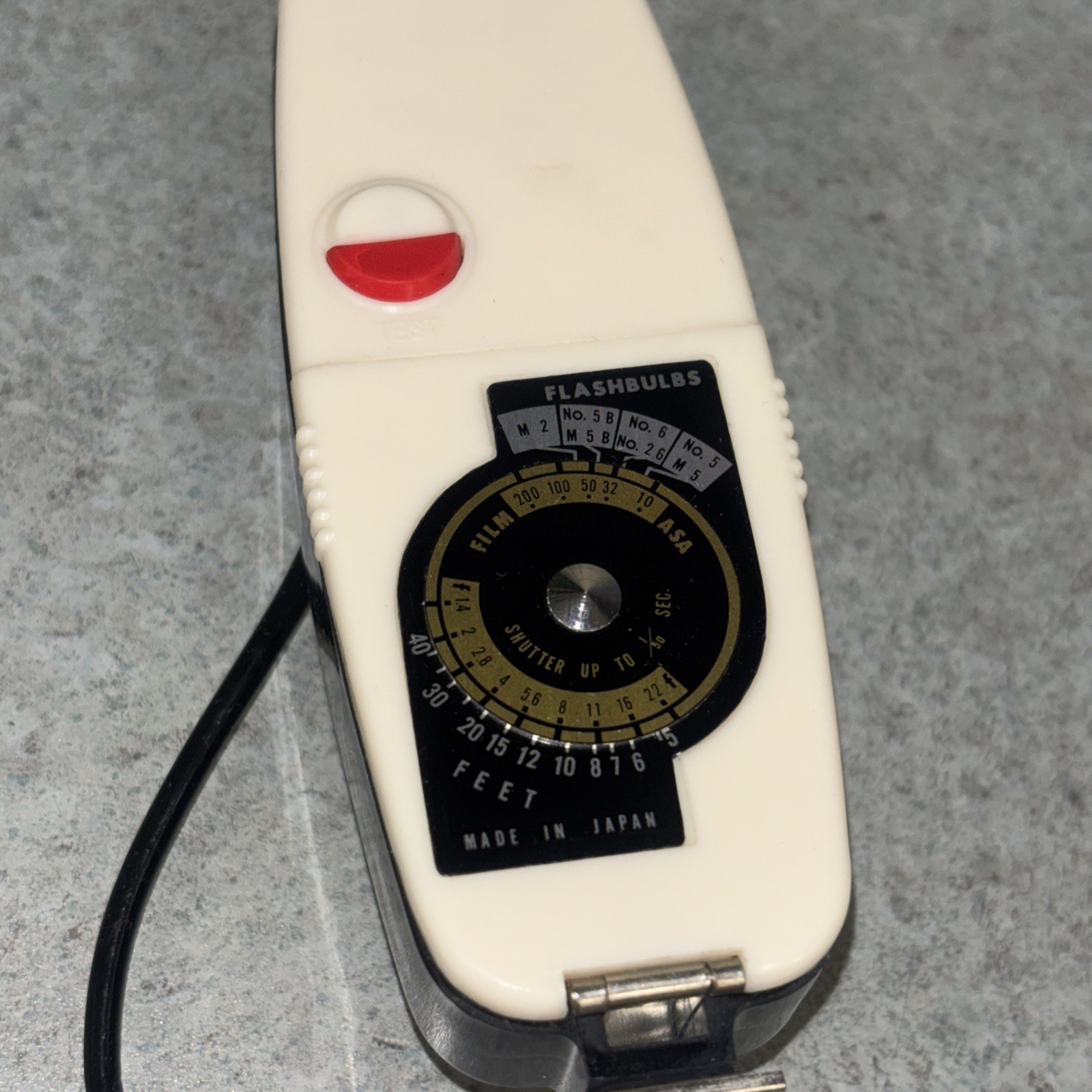 Vintage Popular Camera Folding flash gun With Case Japan b1