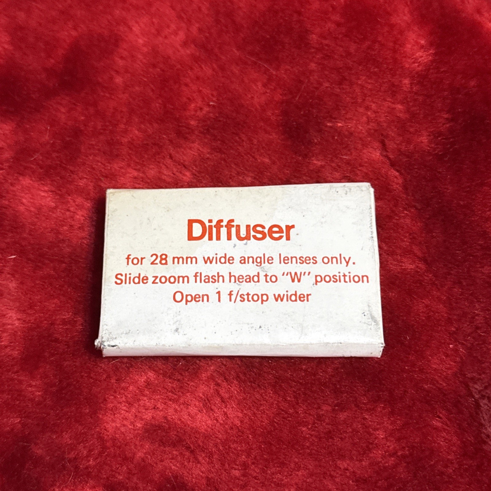 Vintage Diffuser for 28 mm wide lenses for camera flash