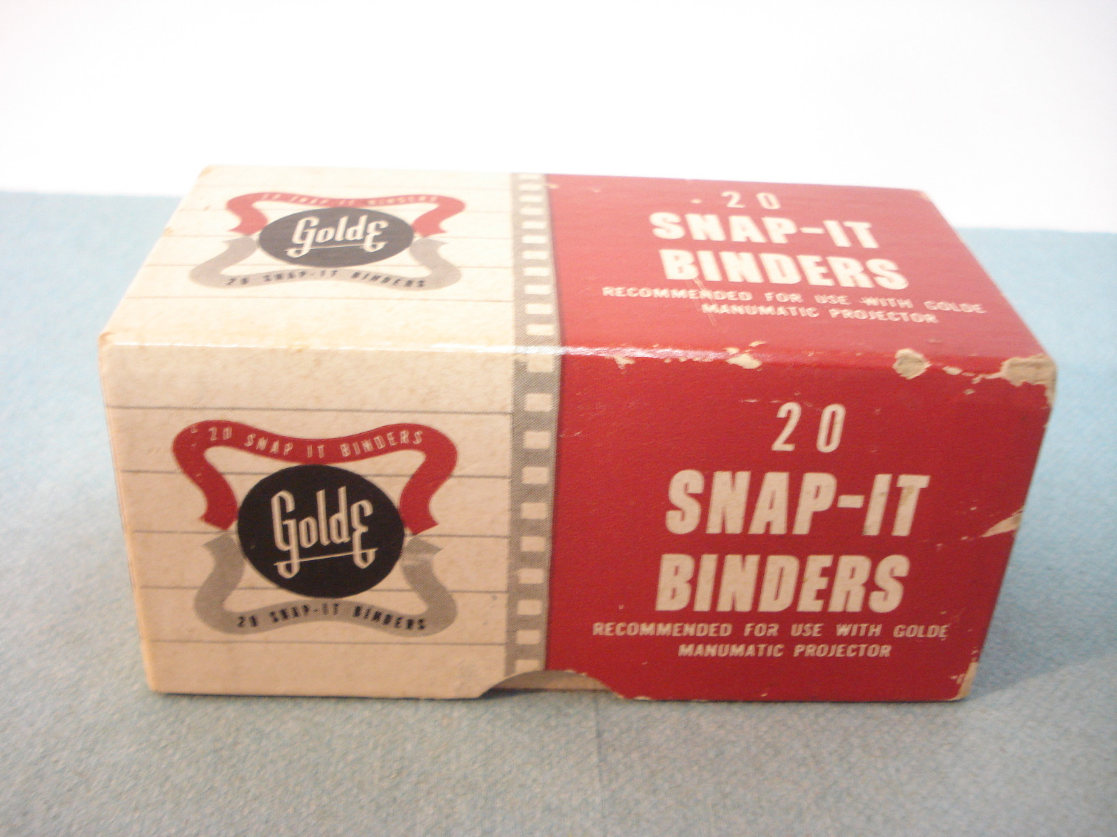 NOS Vintage GOLDE 2 x 2 Snap-It Binders Qty 20 in Box Projection Slide Holders