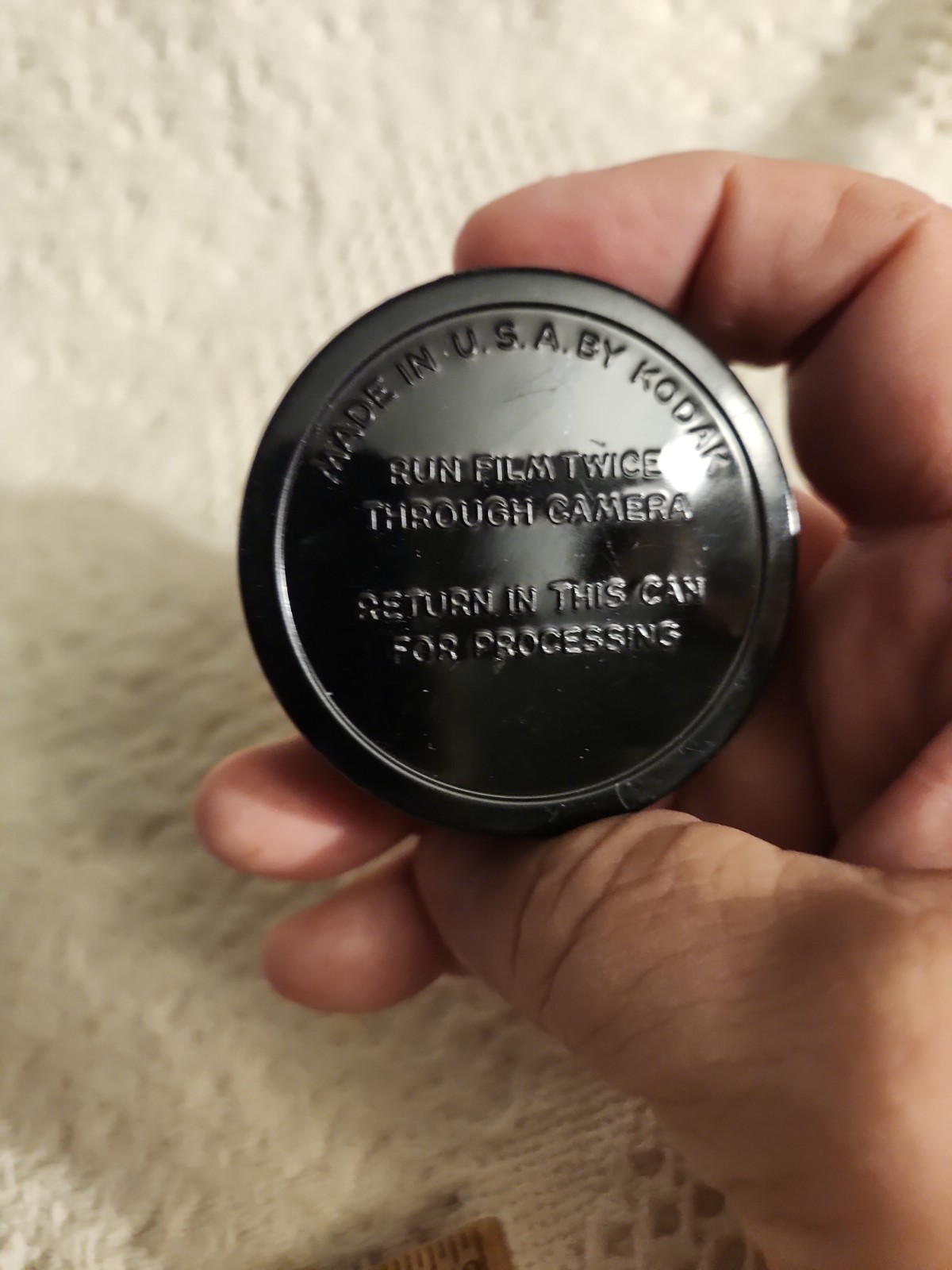 Vintage Kodak Black Metal Film Canister Tin