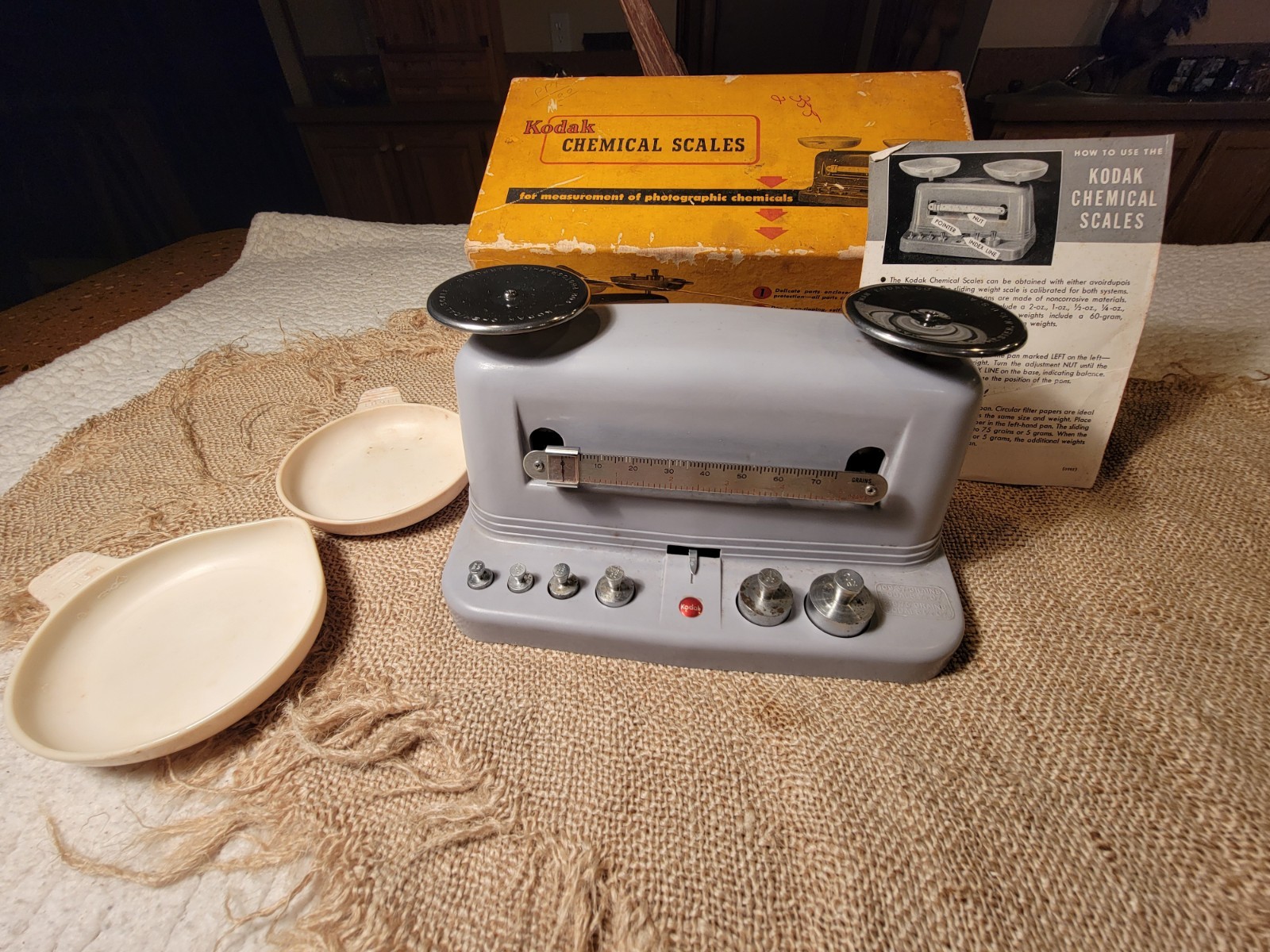 Vintage KODAK Chemical Scales USA made