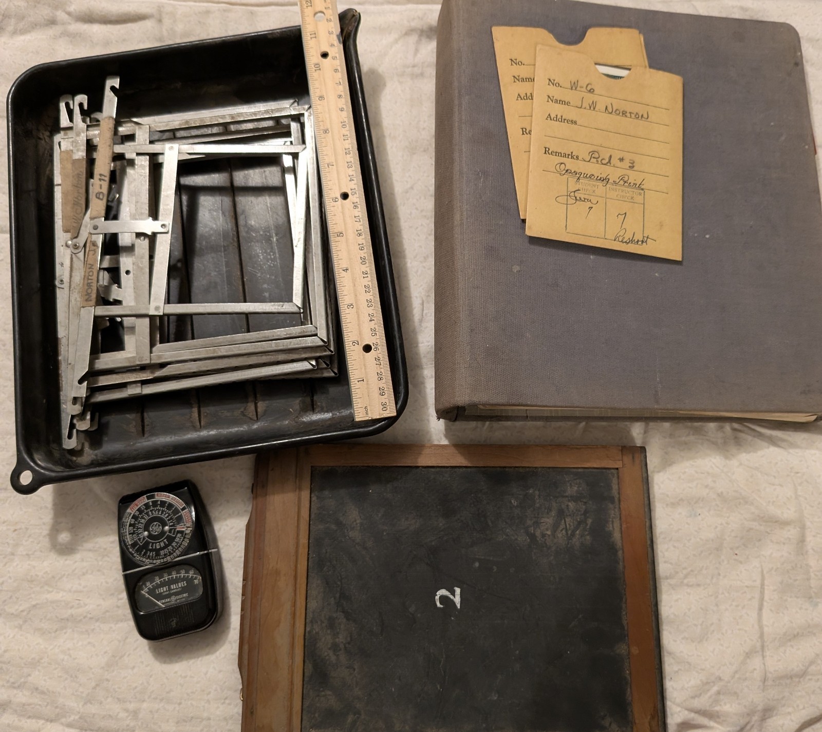 Antique Film Holders, Hangers, and Photography School Items
