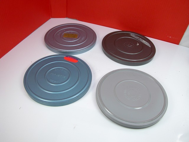 4 400 Foot Super-8 / Regular 8mm MOVIE FILM CANS