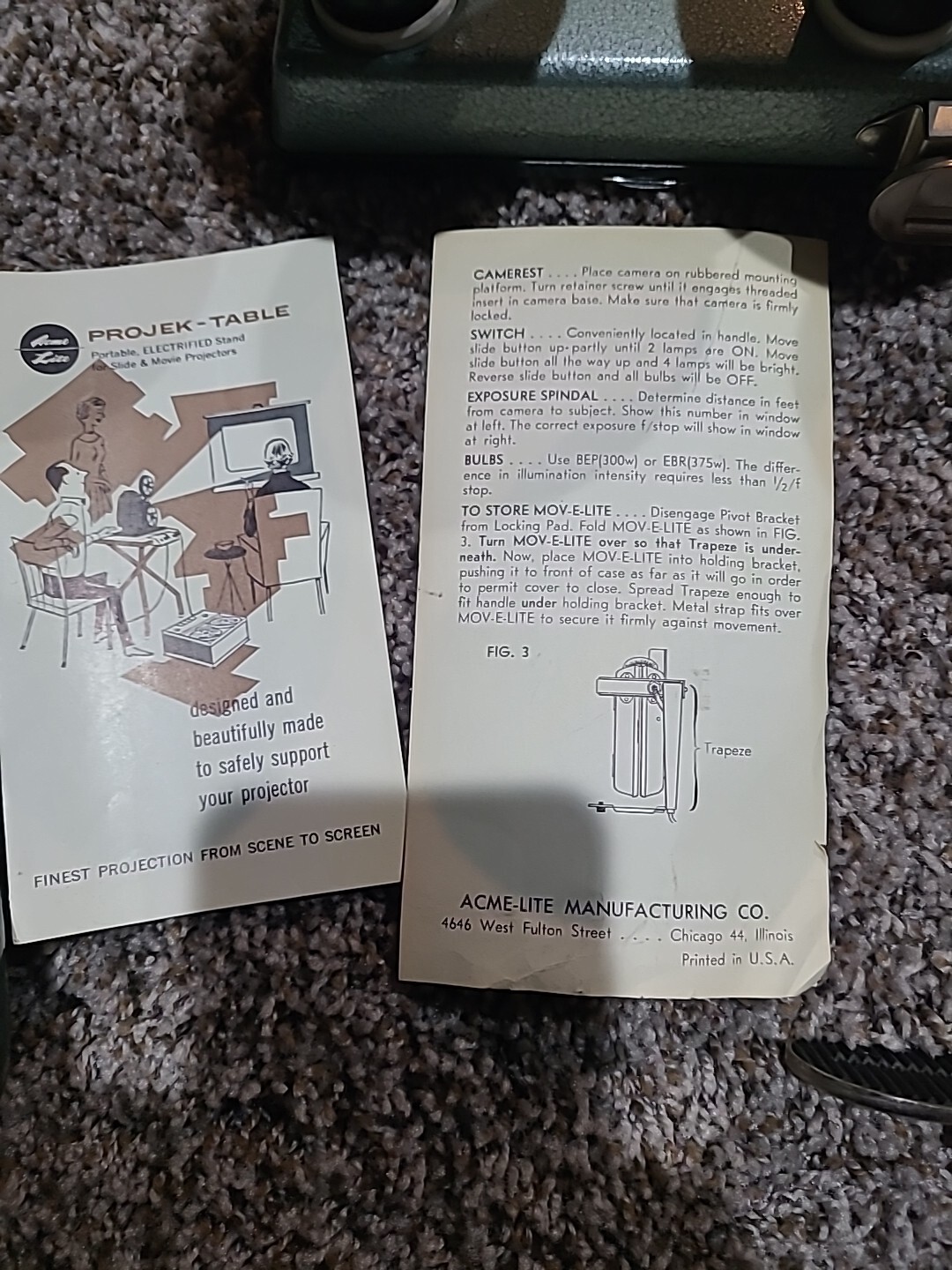 Working Vintage MOV-E-LITE by ACME-LITE