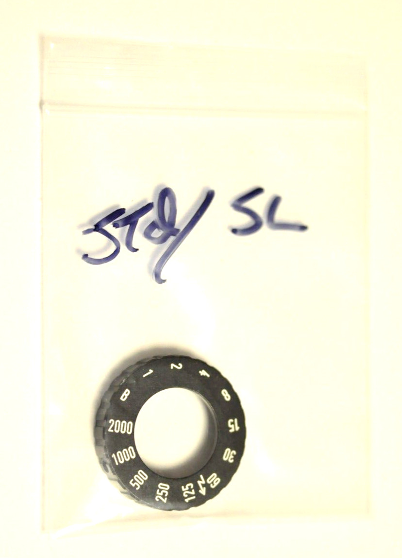 Leica Leicaflex Standard/SL black replacement shutter dial as shown. Nos.