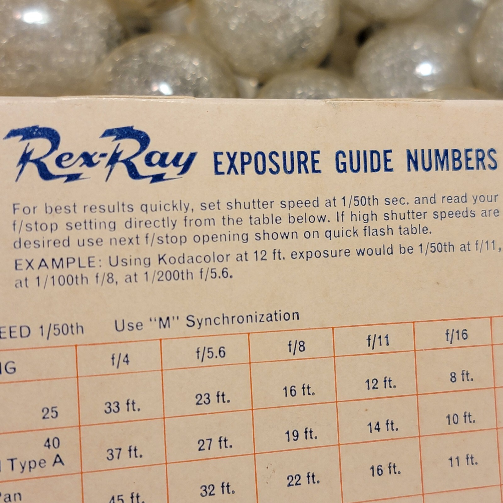 Rex-Ray No. 5 Flash Bulbs -10 Bulbs NO BOX