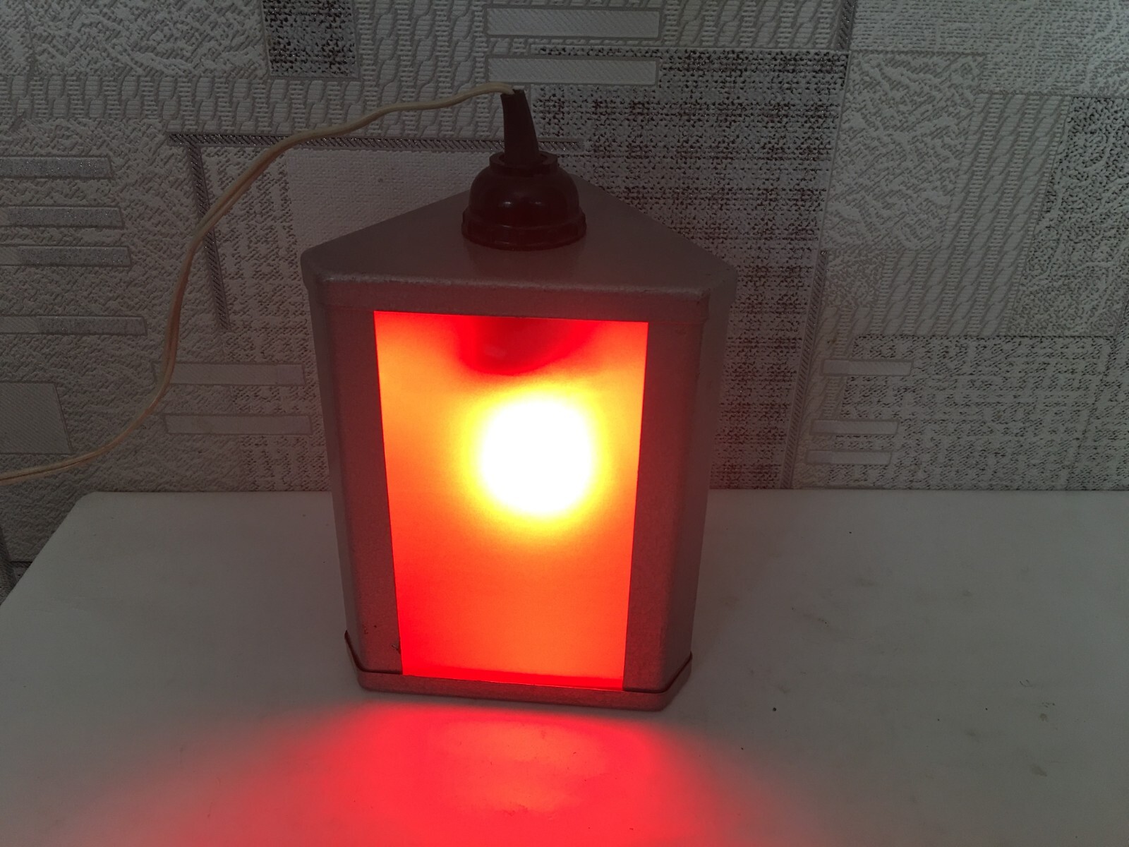 Vintage Soviet red lantern of the USSR for photo printing 1975-1980s