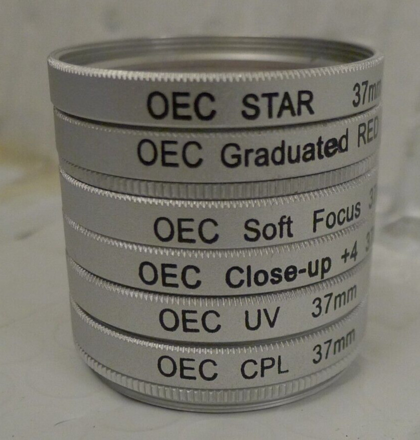 OEC Set of 6 Threaded 37mm Filters – Used – RARE – See List