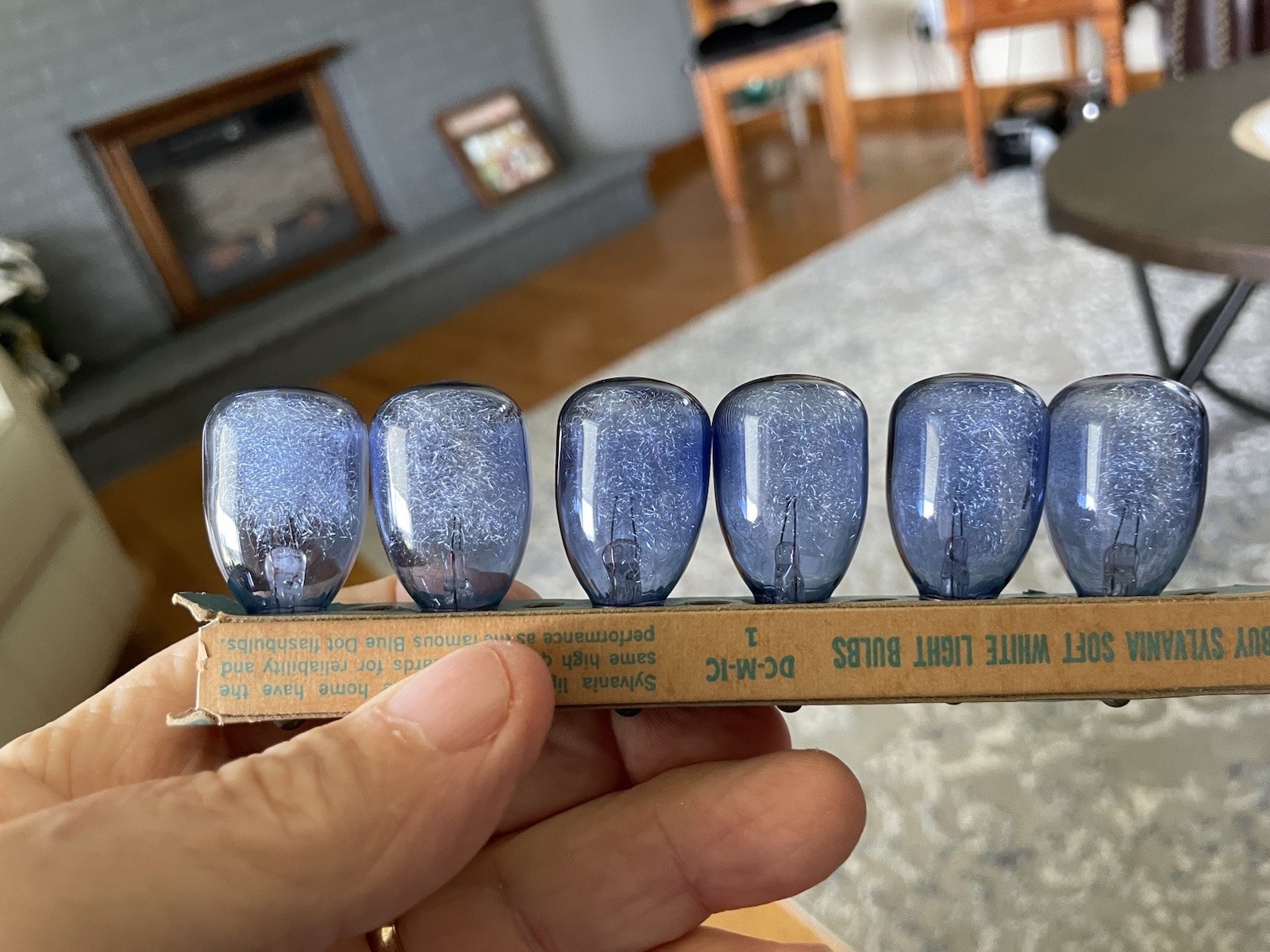🔵 Rare Vintage Sylvania Flash Bulbs BLUE DOT M2B Clear, Quantity: 6