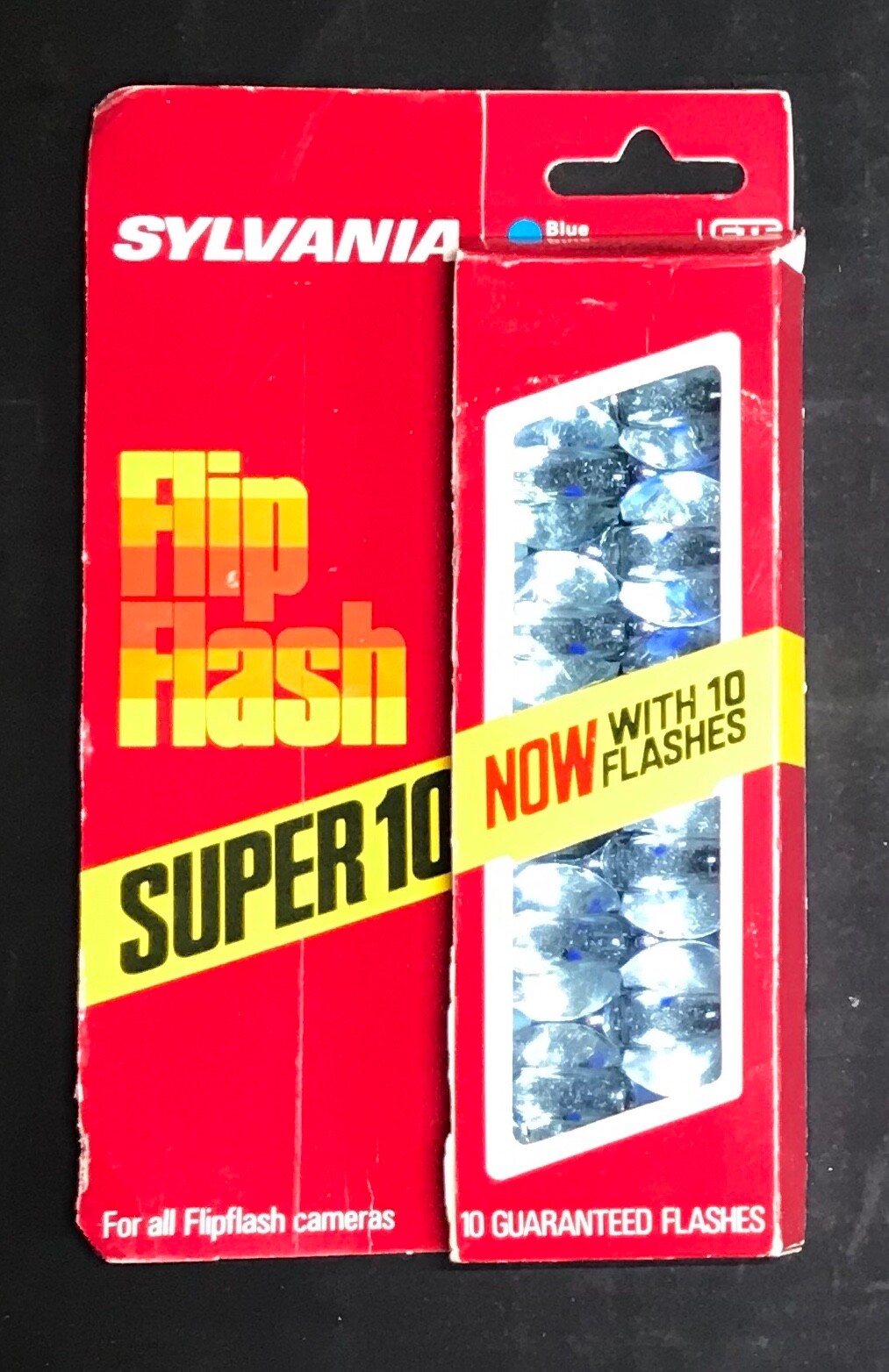 Vintage set of 2 Sylvania Blue Dot Flip Flash Super 10 Flashes camera accessory