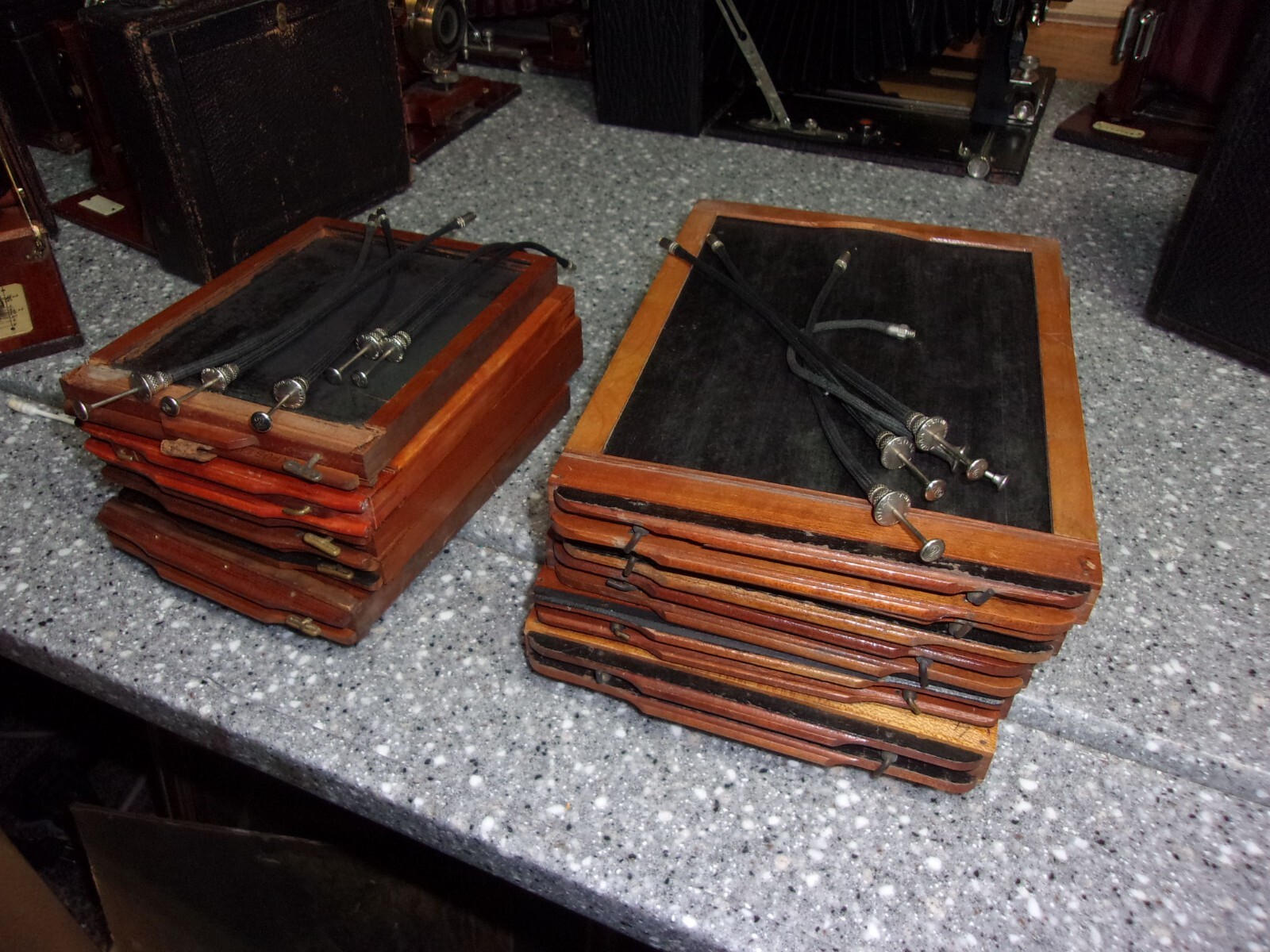 B395 antique camera plate lot 4 3/4 x 6 etc