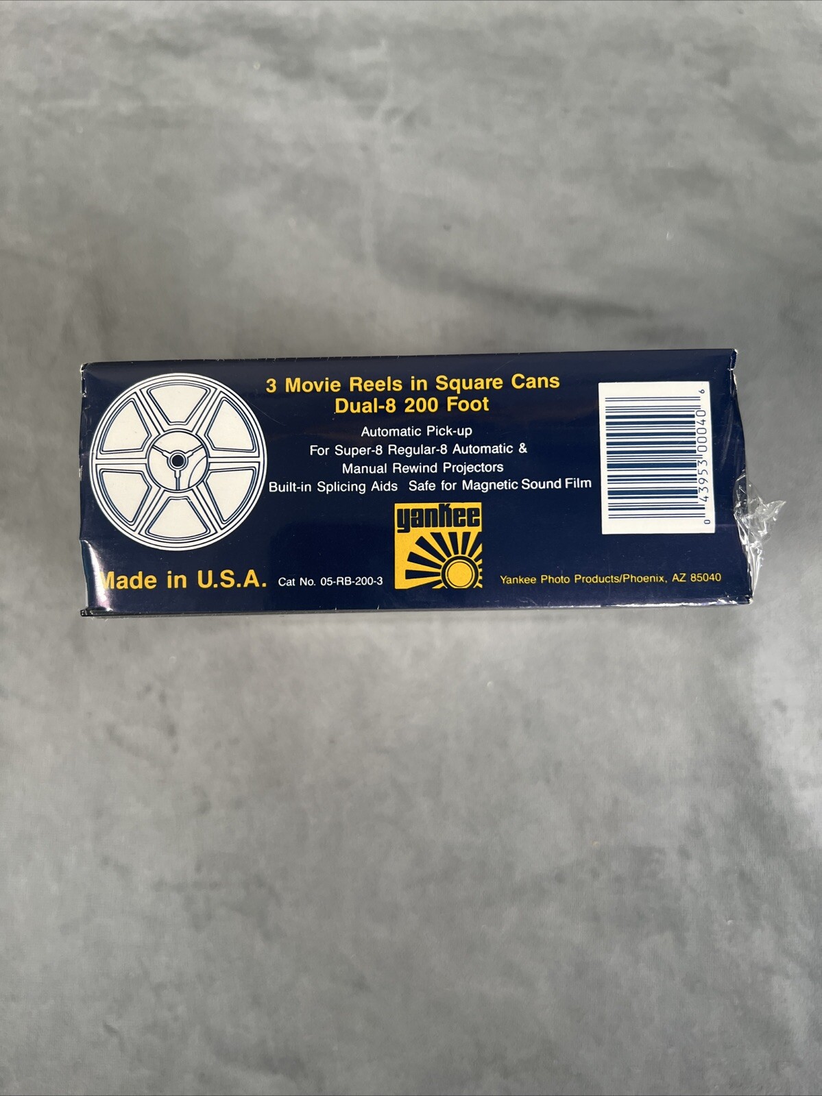 NOS Sealed Yankee Movie Reels Set of 3 Reels and Boxes Dual-8 200 FT
