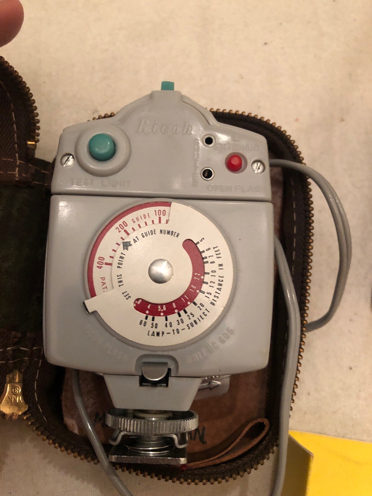 Ricoh Flash Unit BC-605 Vintage Original Ricoh Capacitor Japan Camera W/case