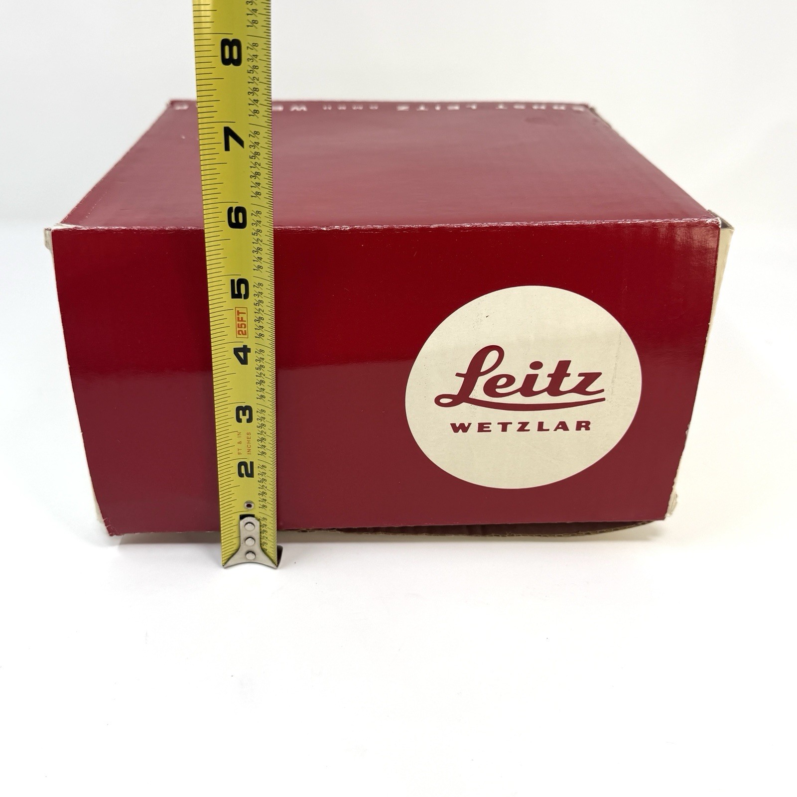 Vintage 70s Leitz Wetzlar Leicaflex SL Empty Box & Camera Advertisement Tag