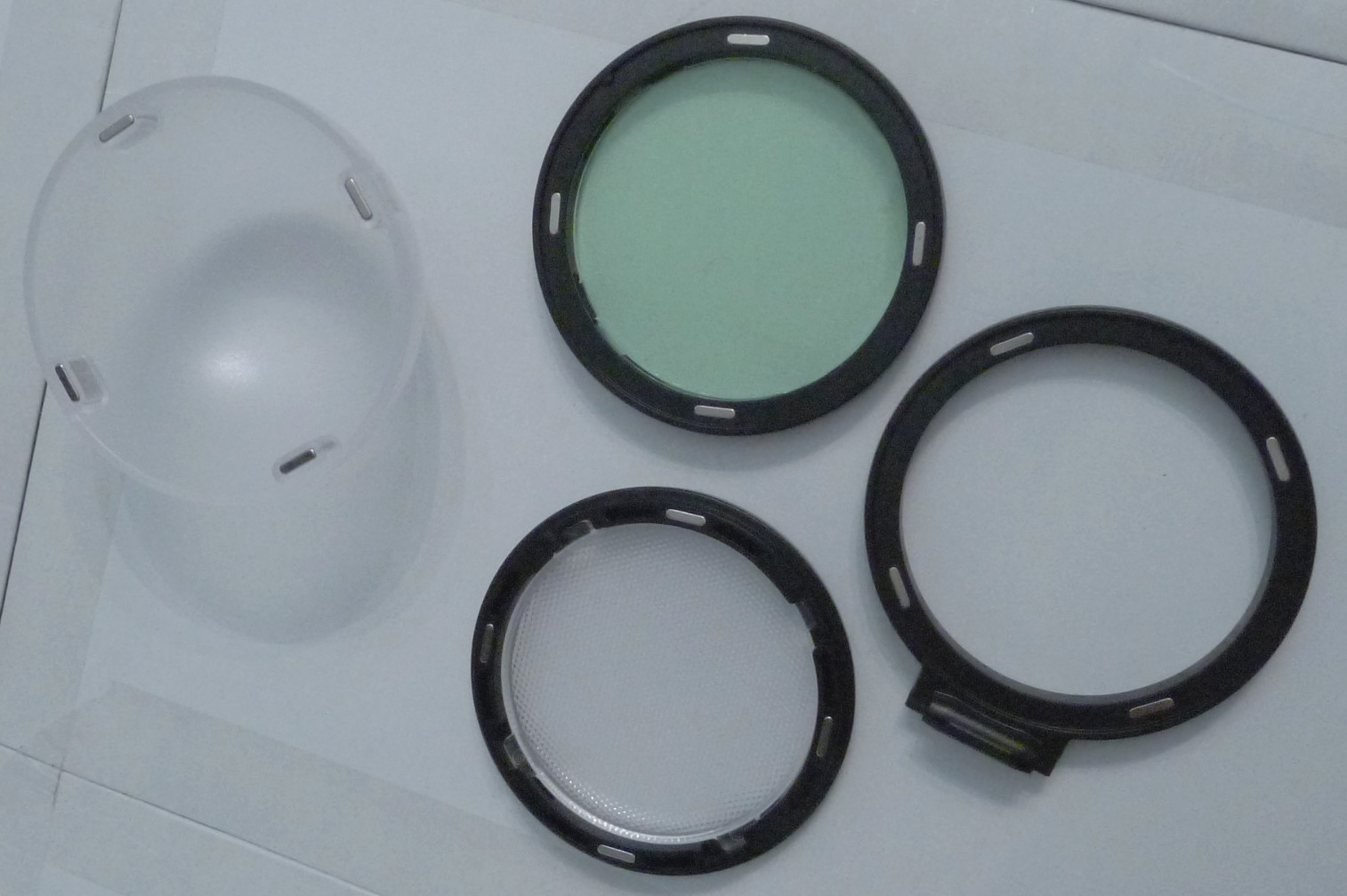 Bounce Round 3″ Head Dome With Green Filter AND Diffuser for Flash – Magnetic