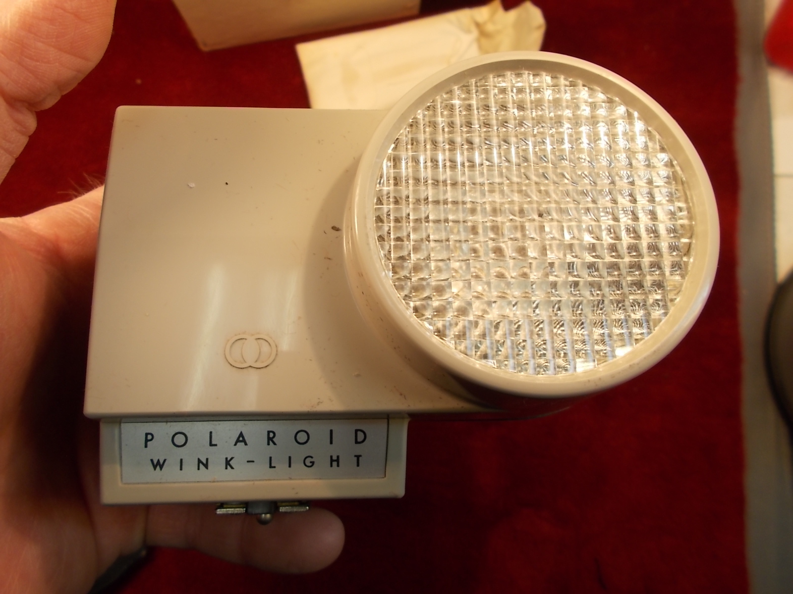 #257 ESTATE FIND, OLD VTG POLAROID WINK-LIGHT FLASH KIT, LAND CAMERAS, NEAR MINT