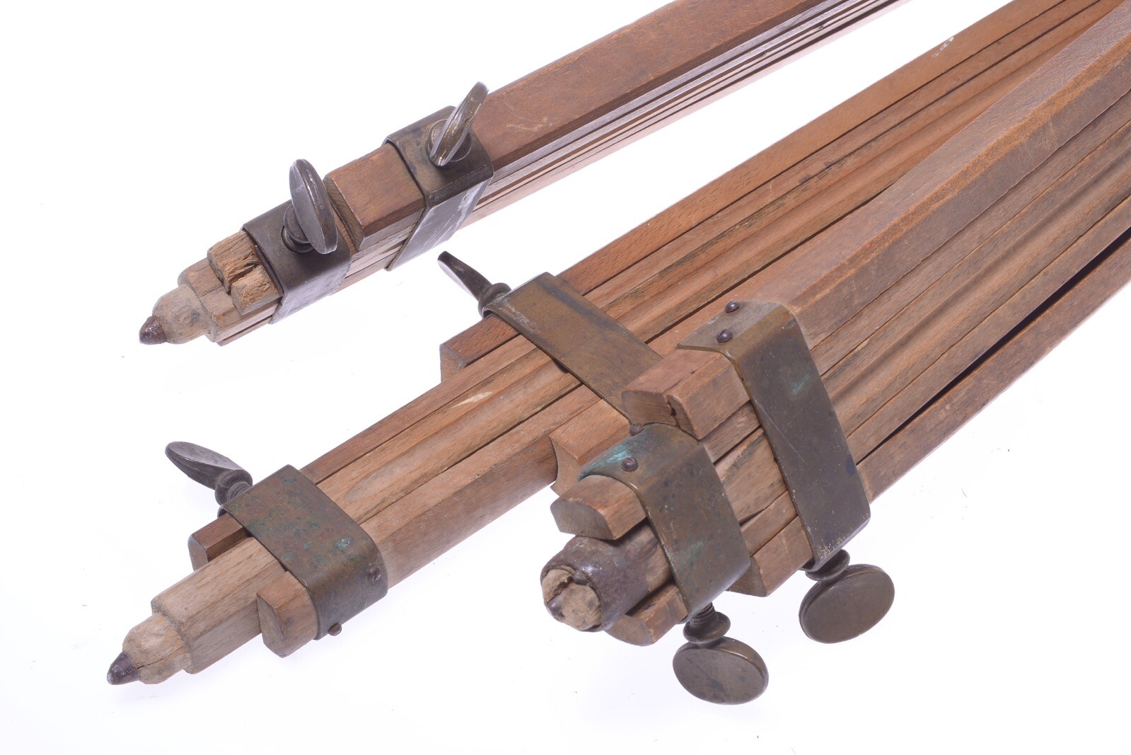 ✅ ANTIQUE WOOD TRIPOD 148CM, 58.26″ (EARLY MODEL, READ) GLASS PLATE FIELD CAMERA