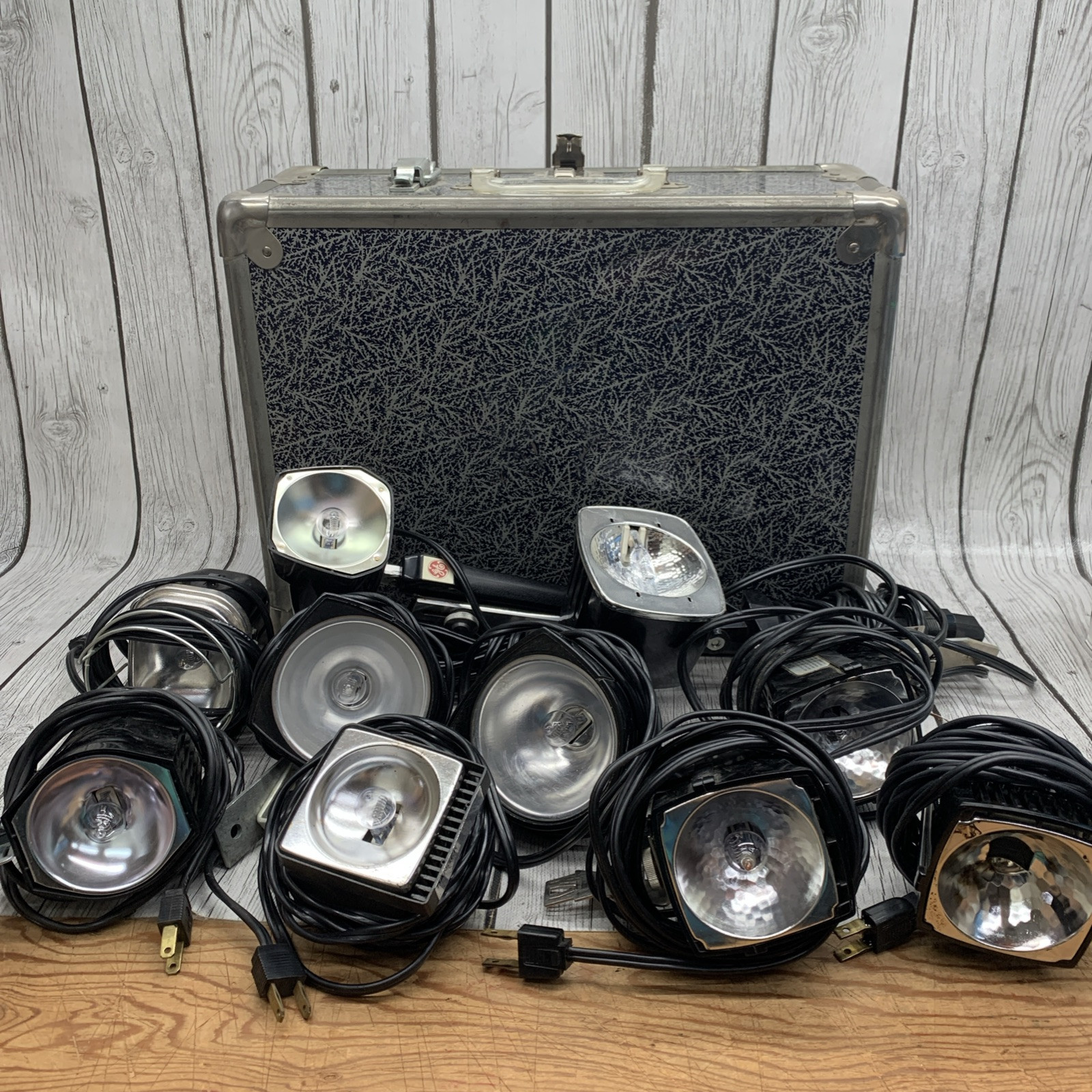 Vintage Assorted Movie Lights (10)- Sylvania, GE, Smith Victor, Penncrest, Kenco