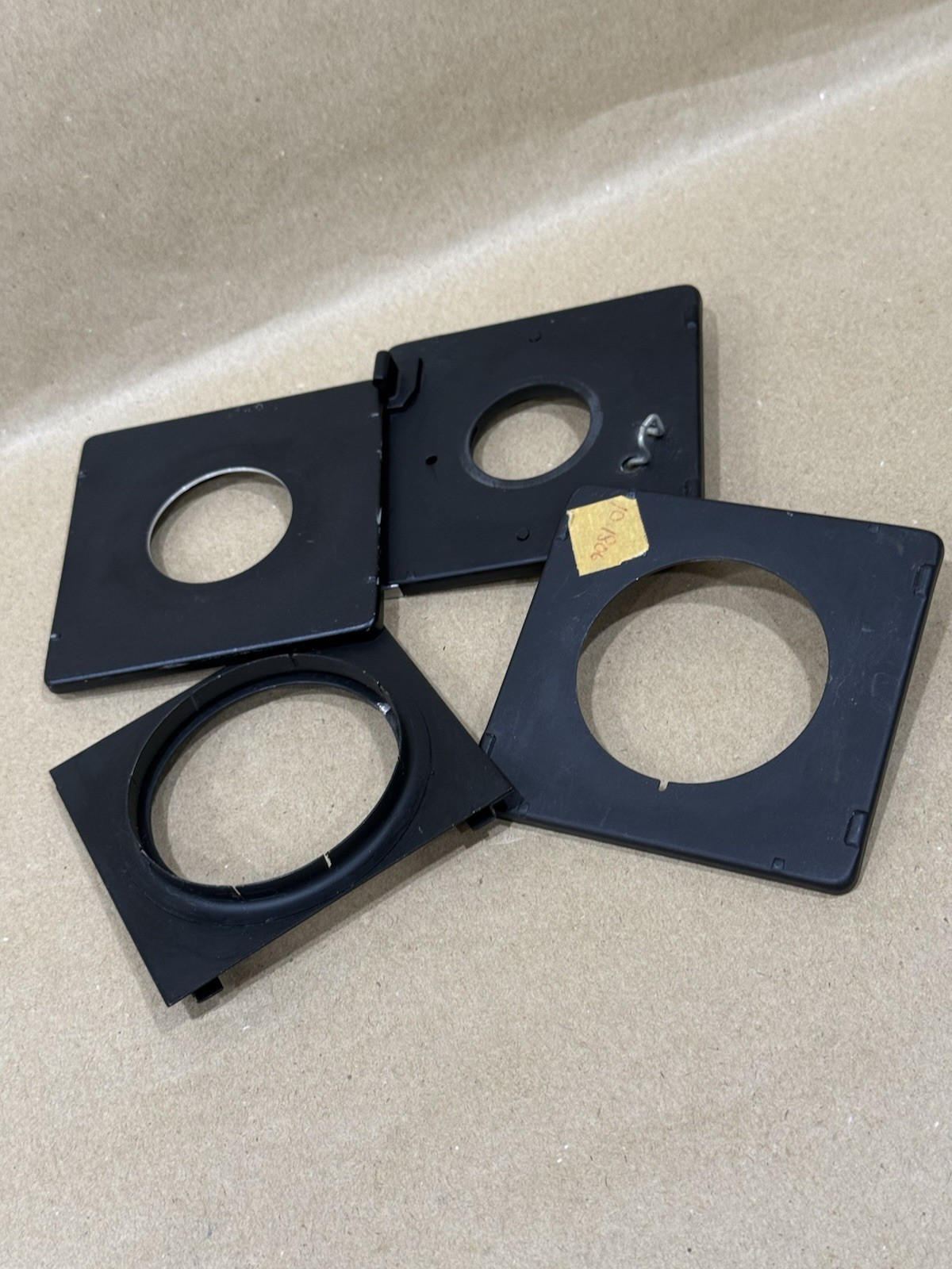 Graflex 2×3 & 4×5 Large Format Black Lens Board set of 4